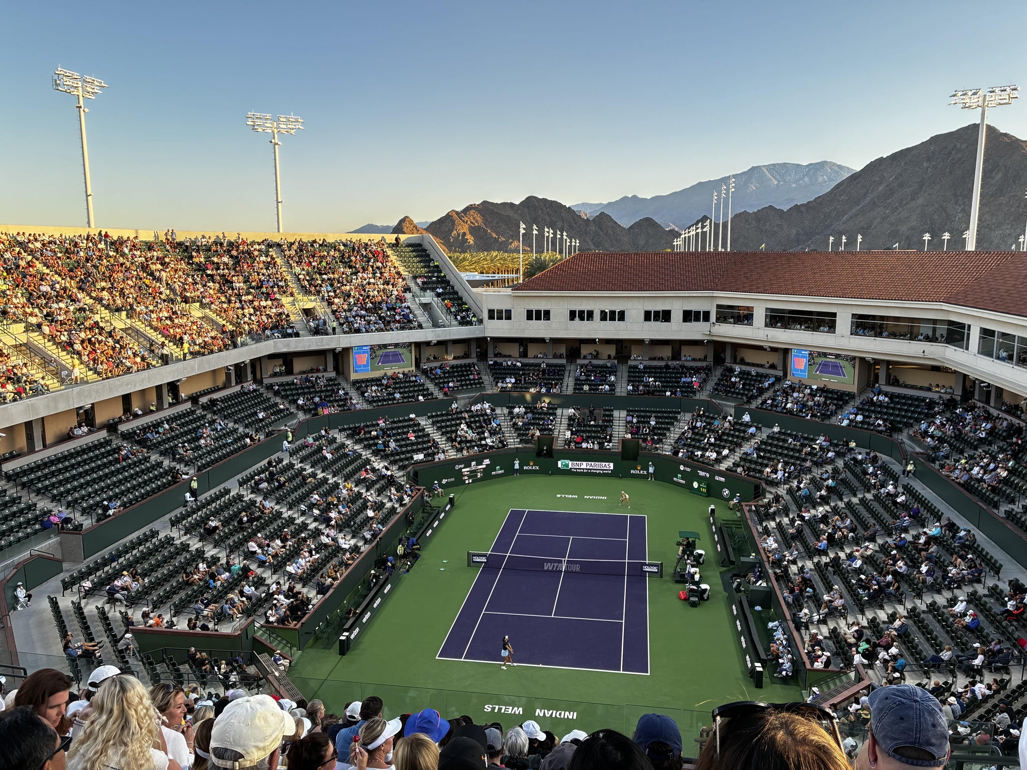 Real Fan View taken from Grounds at Stadium 2 at Indian Wells Tennis Garden by Michael M