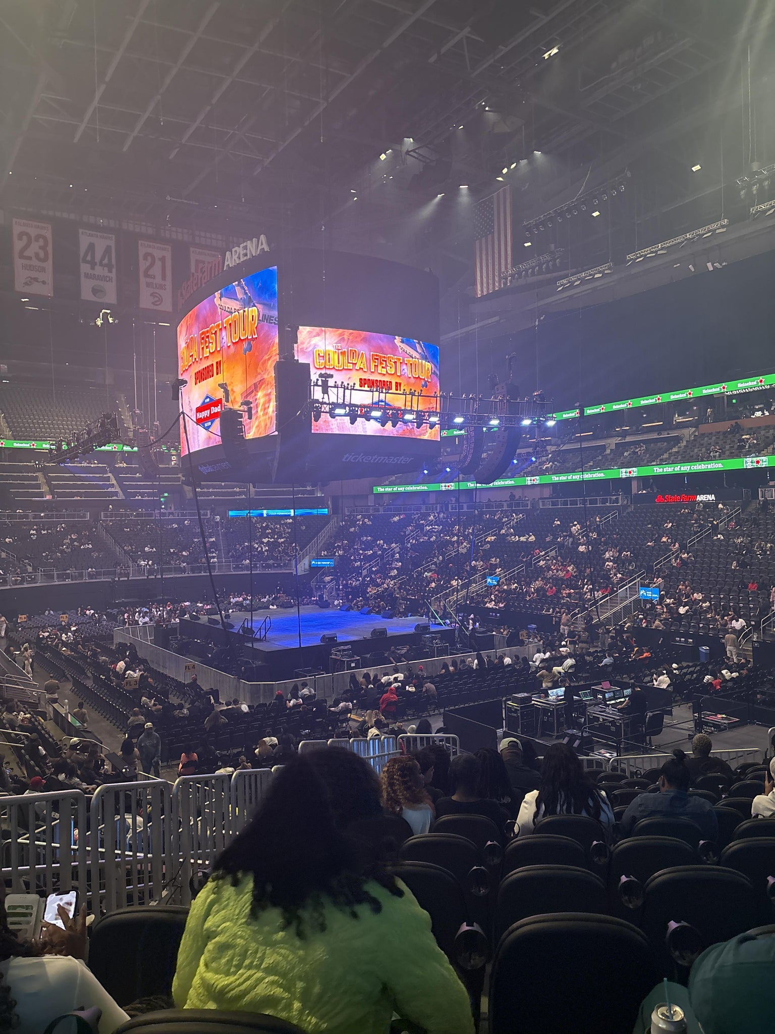 Real Fan View taken from Section 104 at State Farm Arena by Desiree G