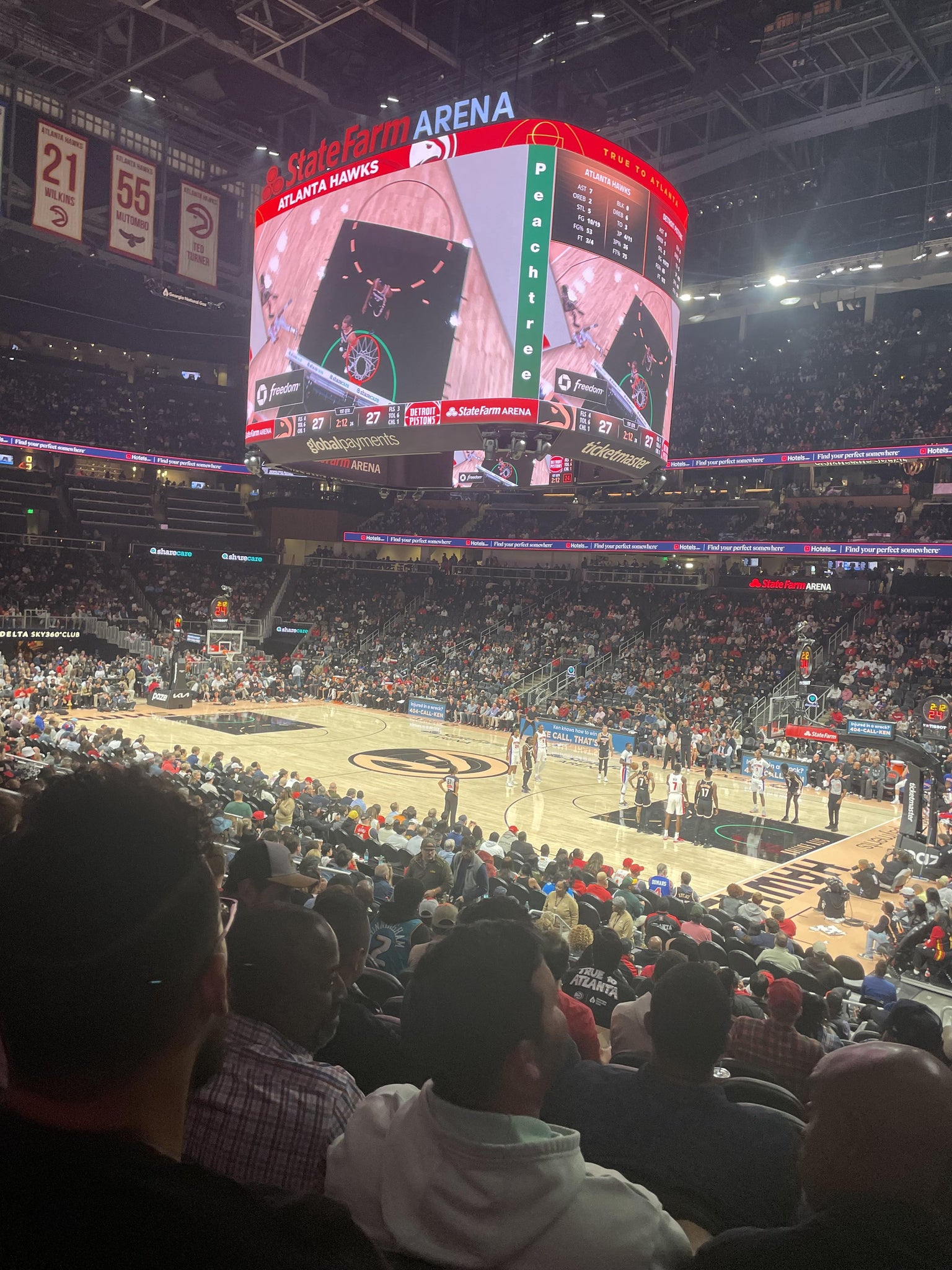 Real Fan View taken from Section 106 at State Farm Arena by Andruw L