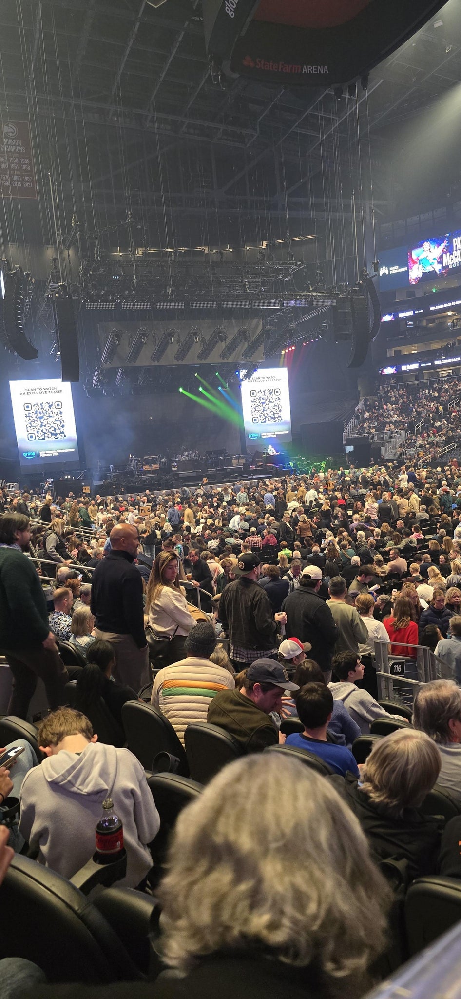 Real Fan View taken from Section 116 at State Farm Arena by Katherine M