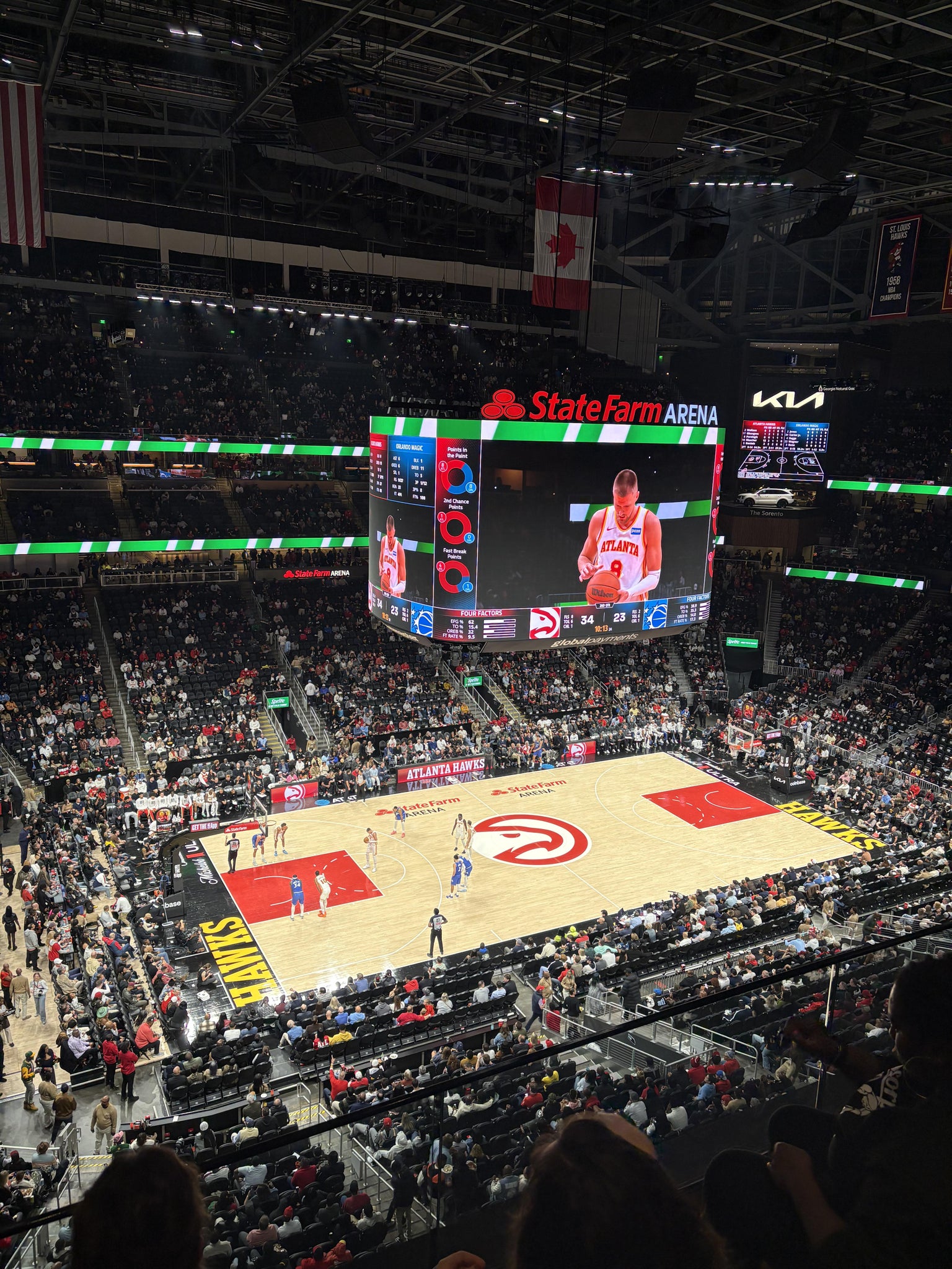 Real Fan View taken from Section 211 at State Farm Arena by Vedant P