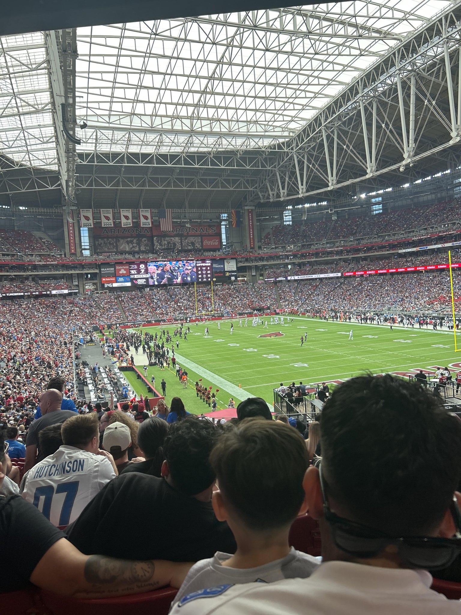 Real Fan View taken from Section 101 at State Farm Stadium by Chloe F