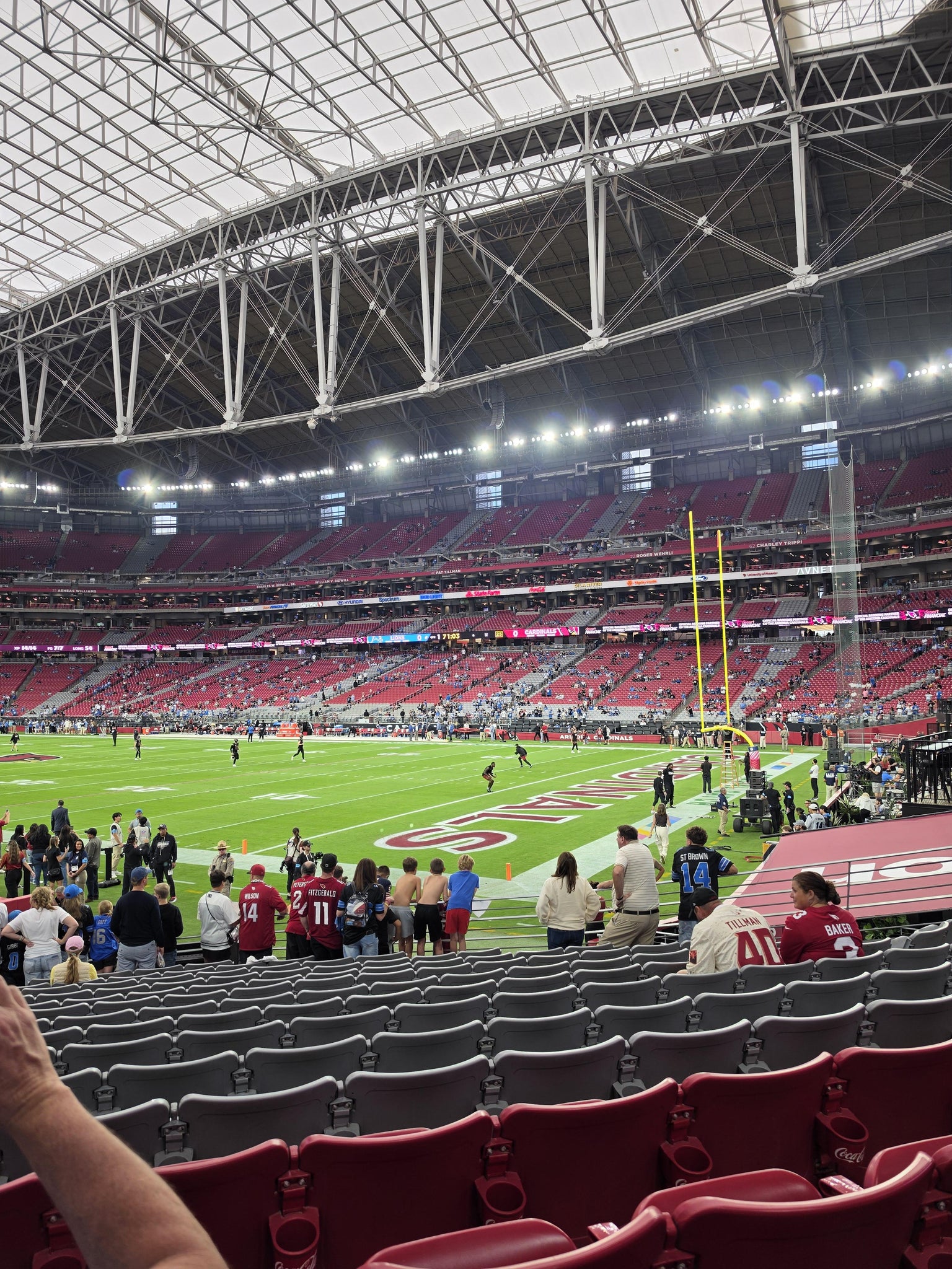 Real Fan View taken from Section 102 at State Farm Stadium by Michael N