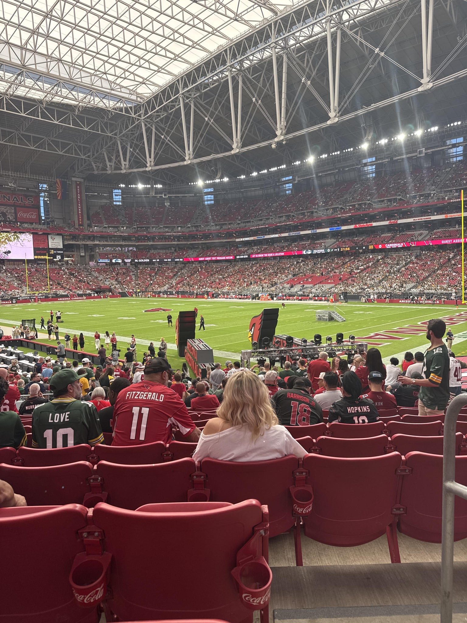 Real Fan View taken from Section 102 at State Farm Stadium by Pete L