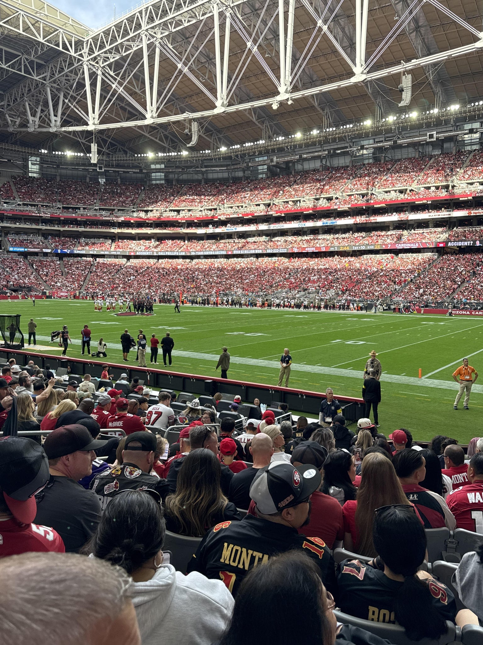 Real Fan View taken from Section 103 at State Farm Stadium by Joel S