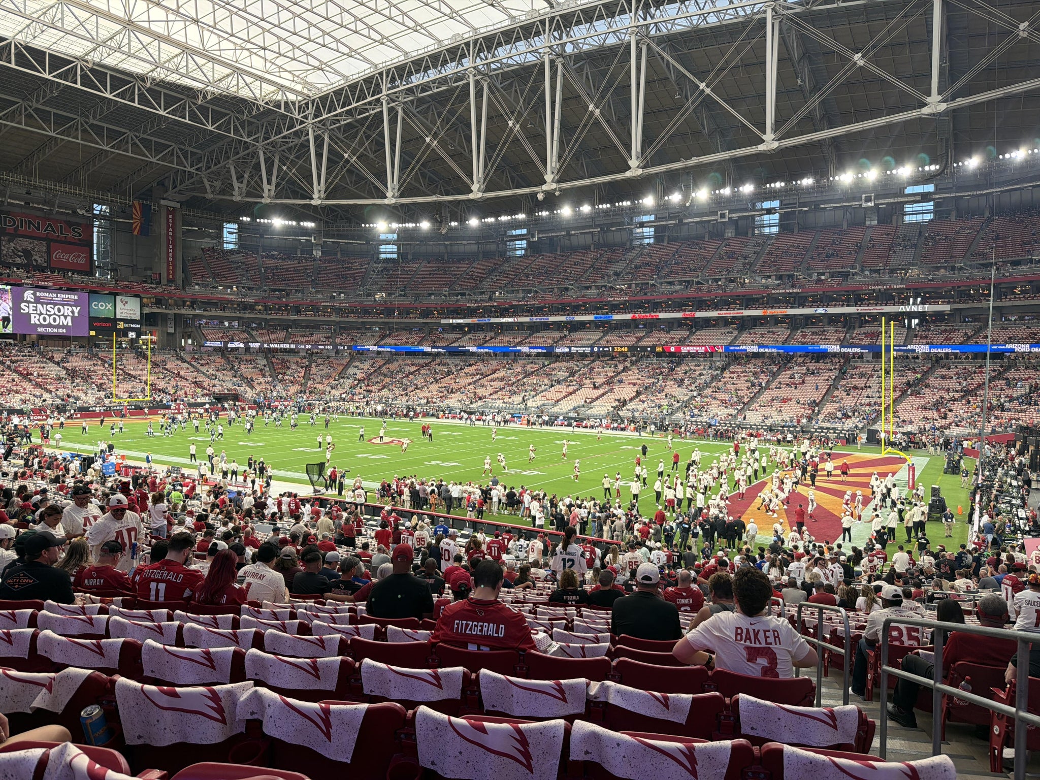 Real Fan View taken from Section 103 at State Farm Stadium by Matt H