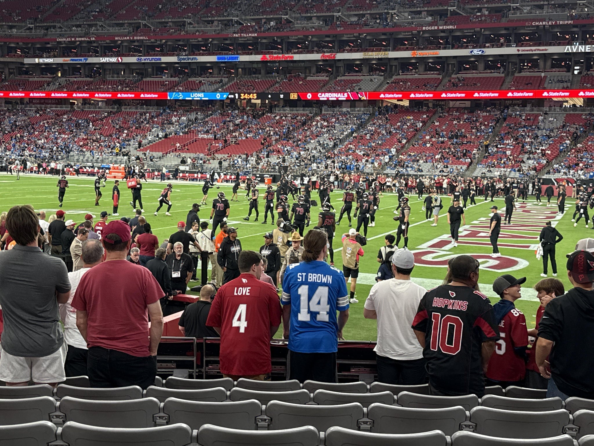 Real Fan View taken from Section 103 at State Farm Stadium by Nicole K