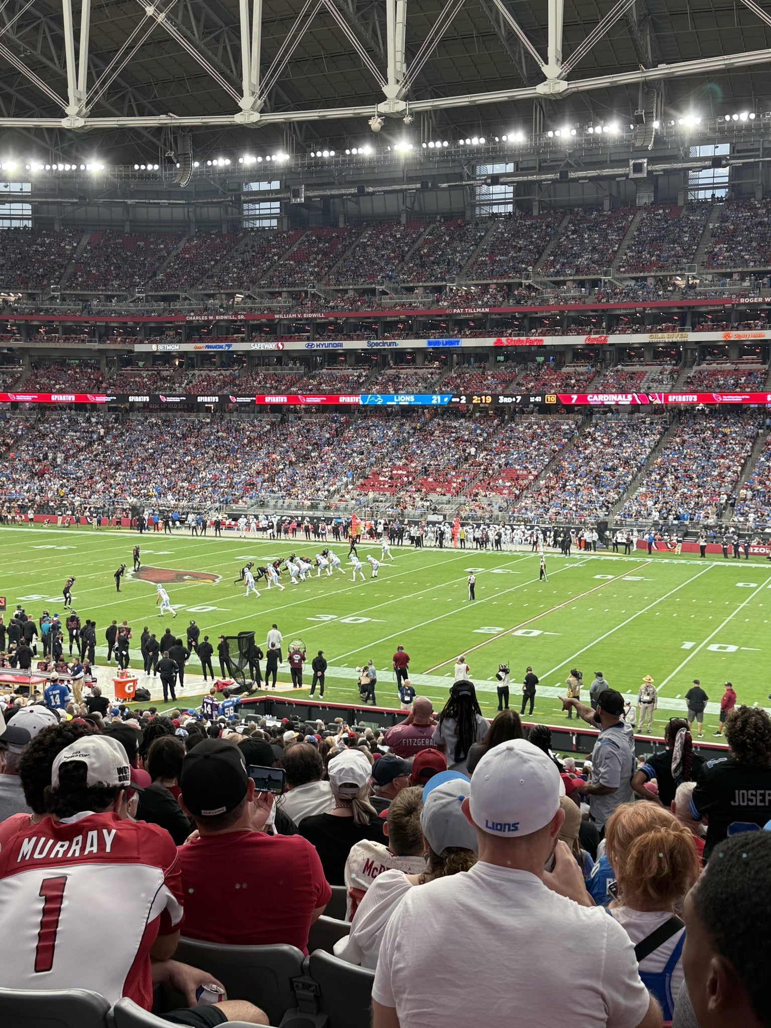 Real Fan View taken from Section 104 at State Farm Stadium by Jonathan K