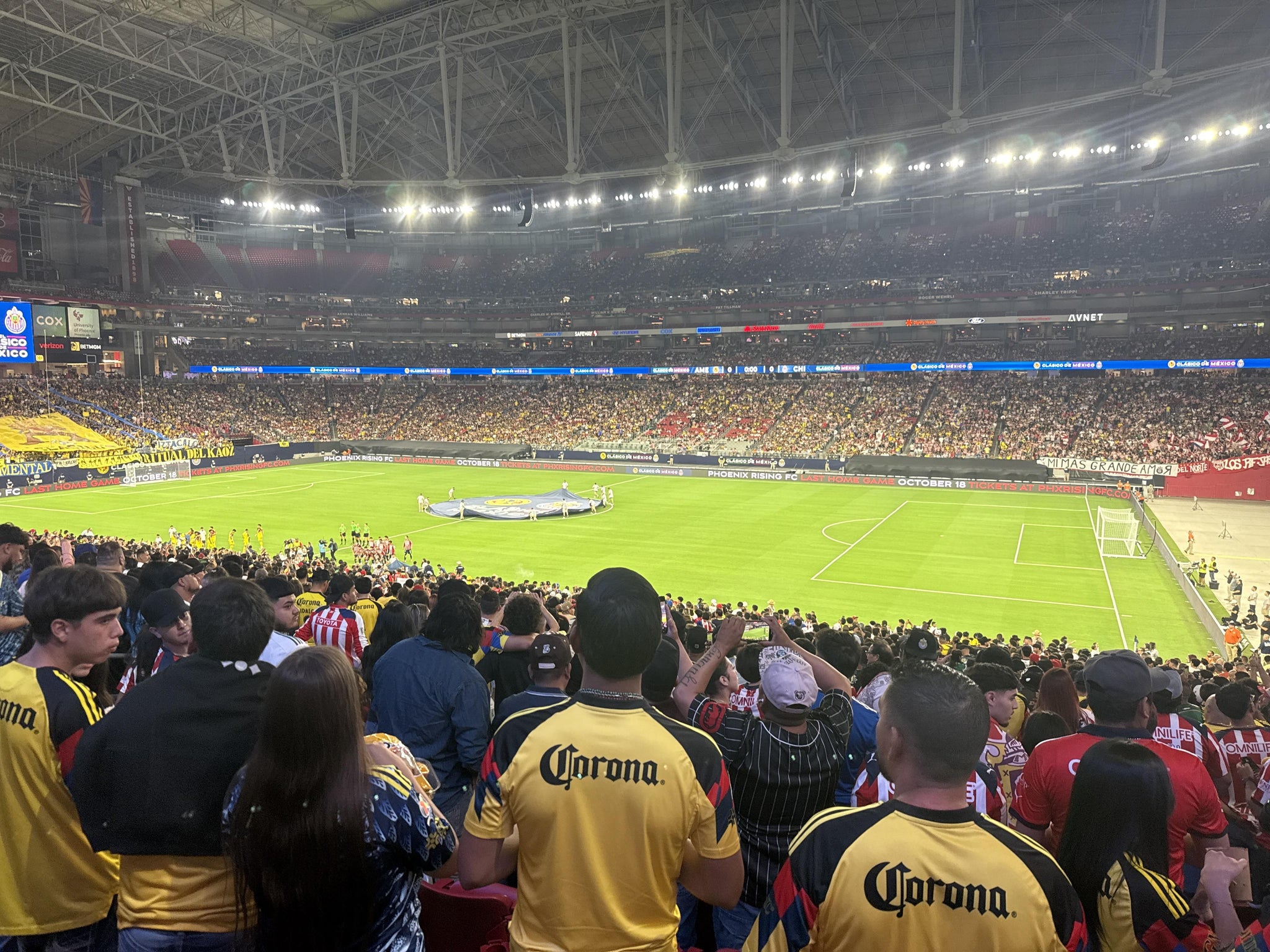 Real Fan View taken from Section 104 at State Farm Stadium by Maria J