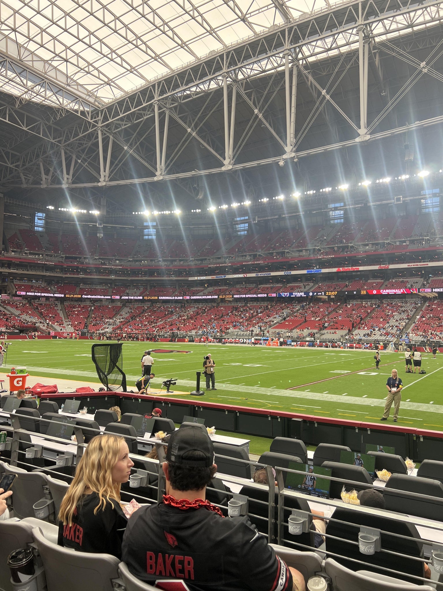 Real Fan View taken from Section 105 at State Farm Stadium by Salomon R