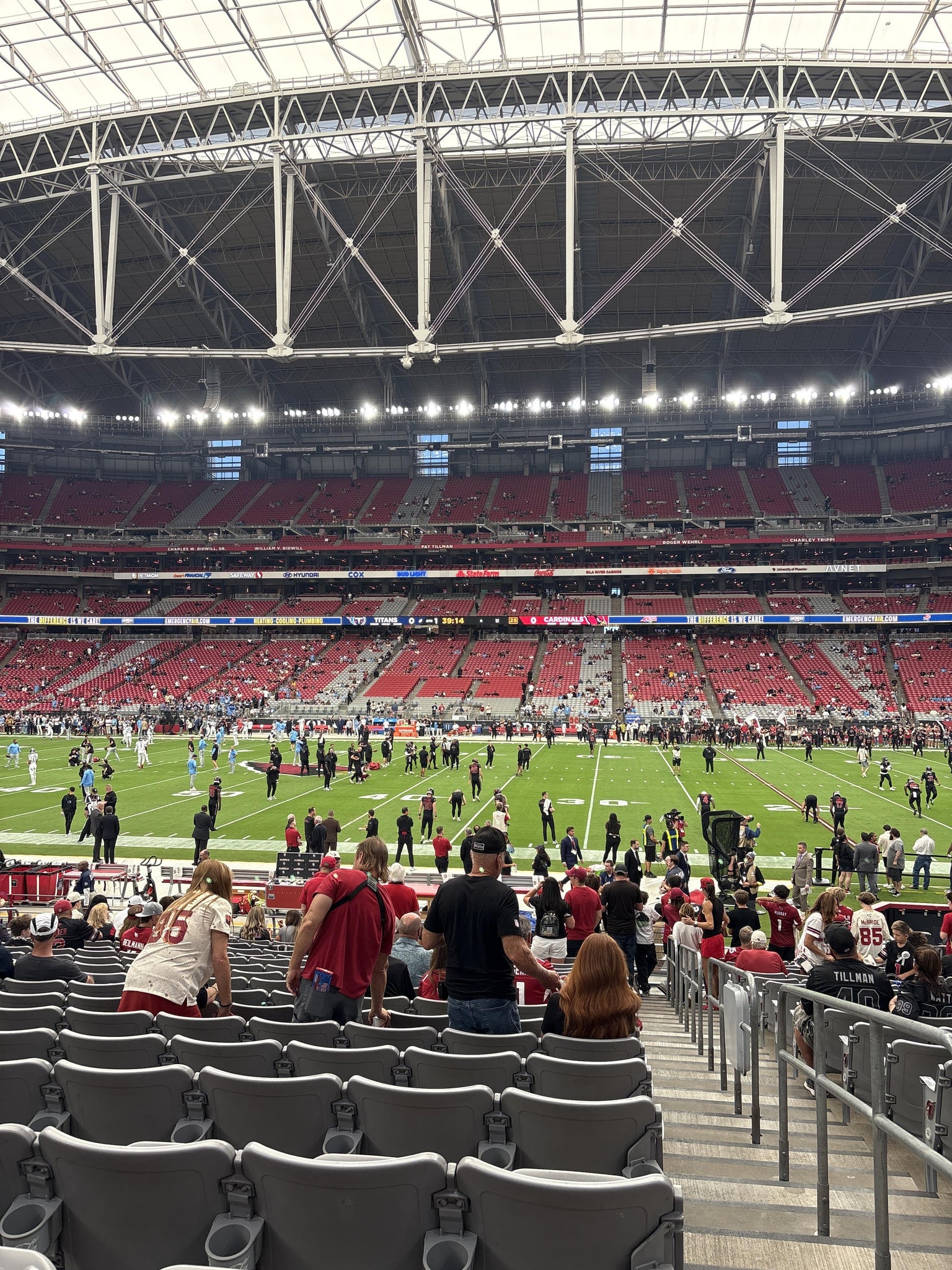 Real Fan View taken from Section 107 at State Farm Stadium by Shawn S
