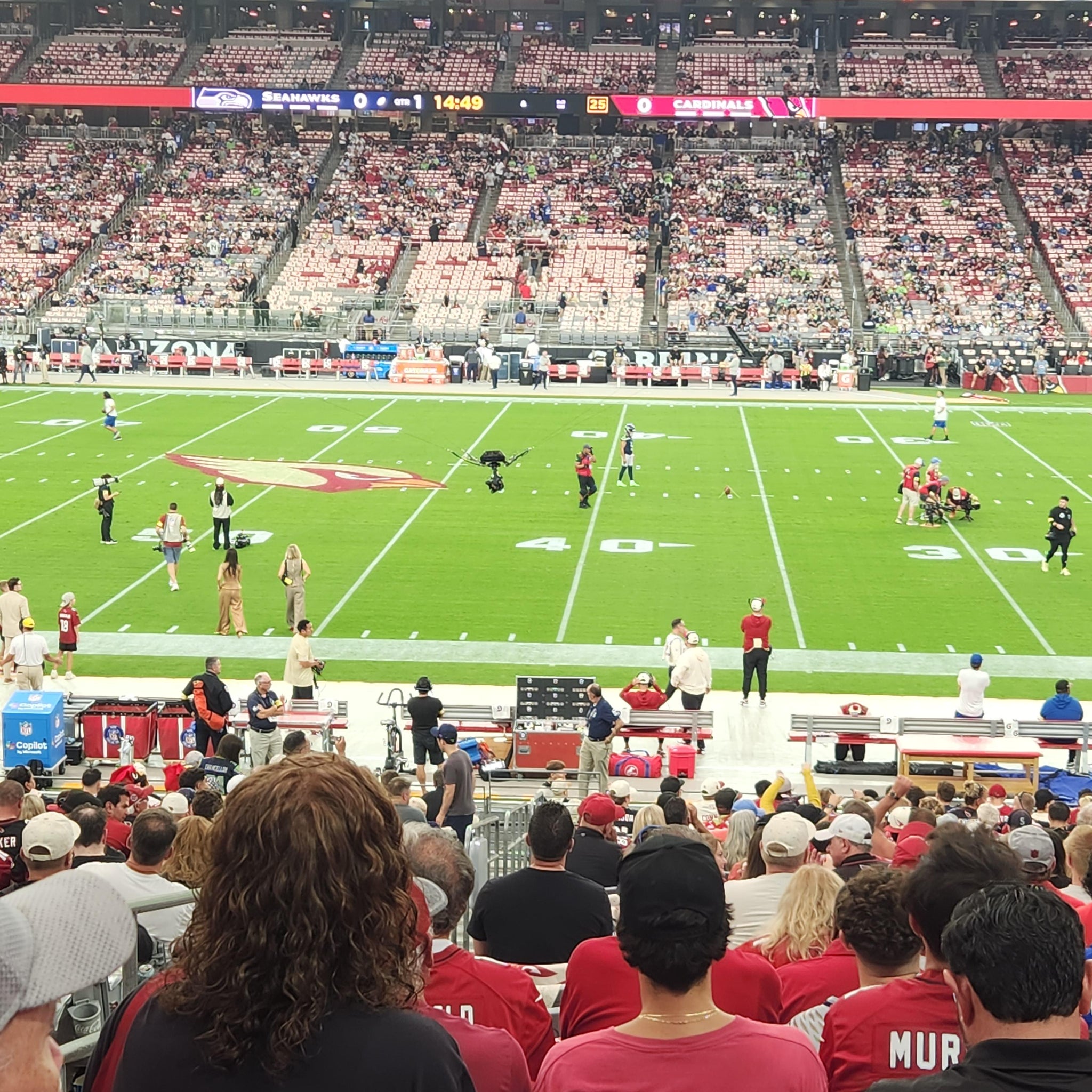 Real Fan View taken from Section 107 at State Farm Stadium by Evelyn L