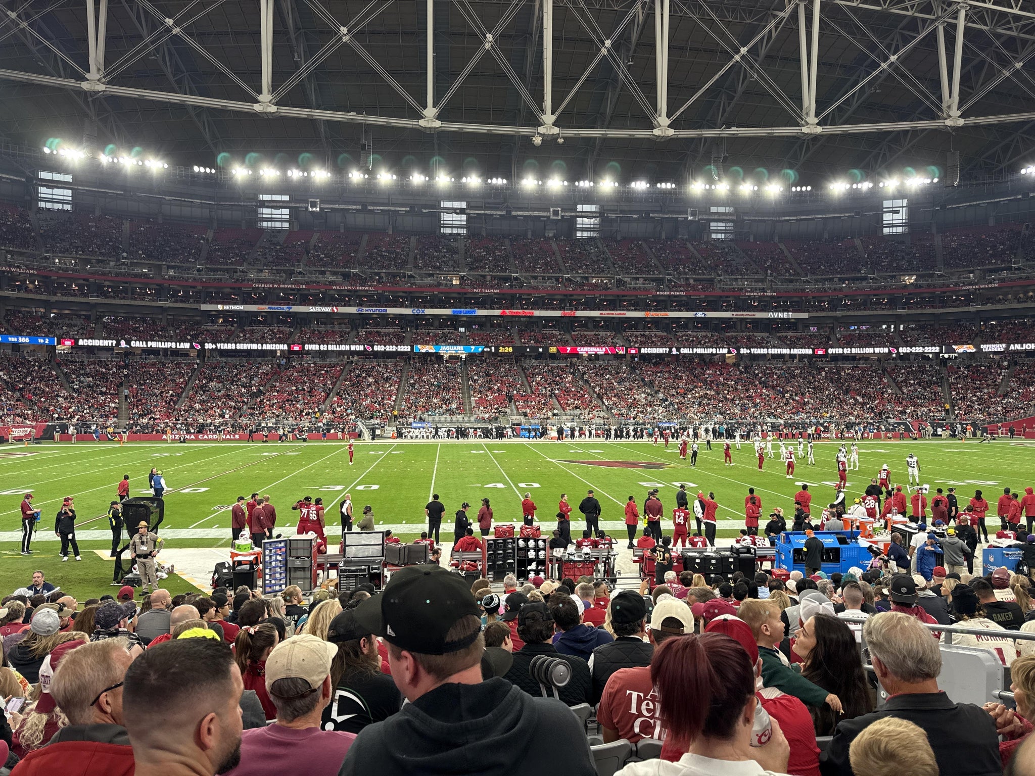 Real Fan View taken from Section 110 at State Farm Stadium by Thomas r. S