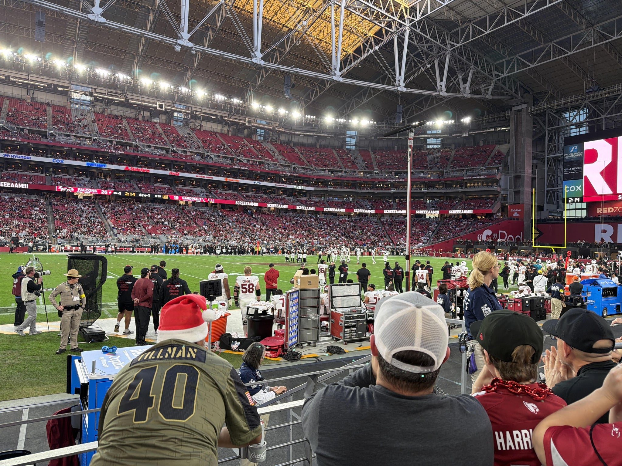 Real Fan View taken from Section 111 at State Farm Stadium by Scott S