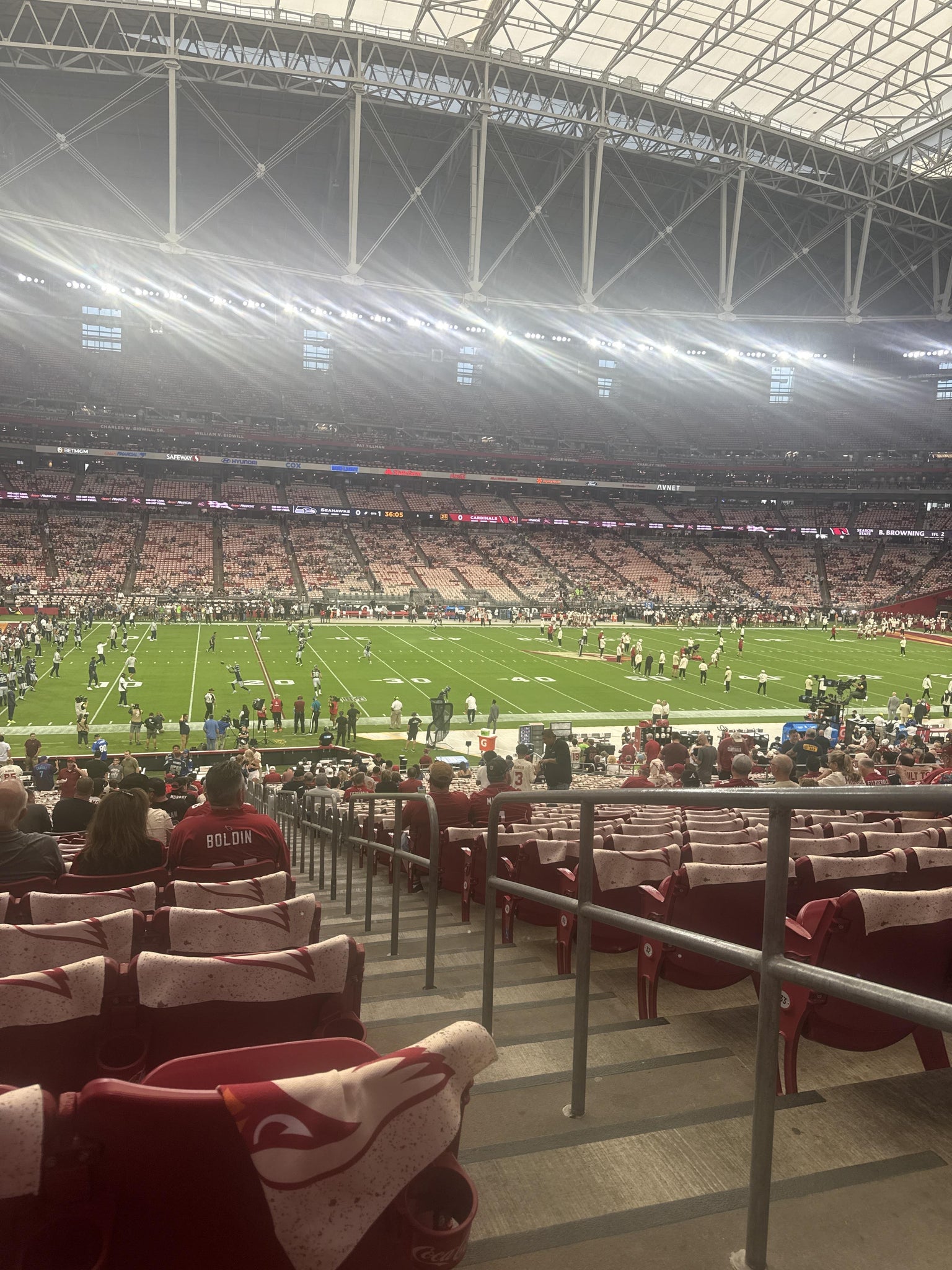 Real Fan View taken from Section 112 at State Farm Stadium by Jose M