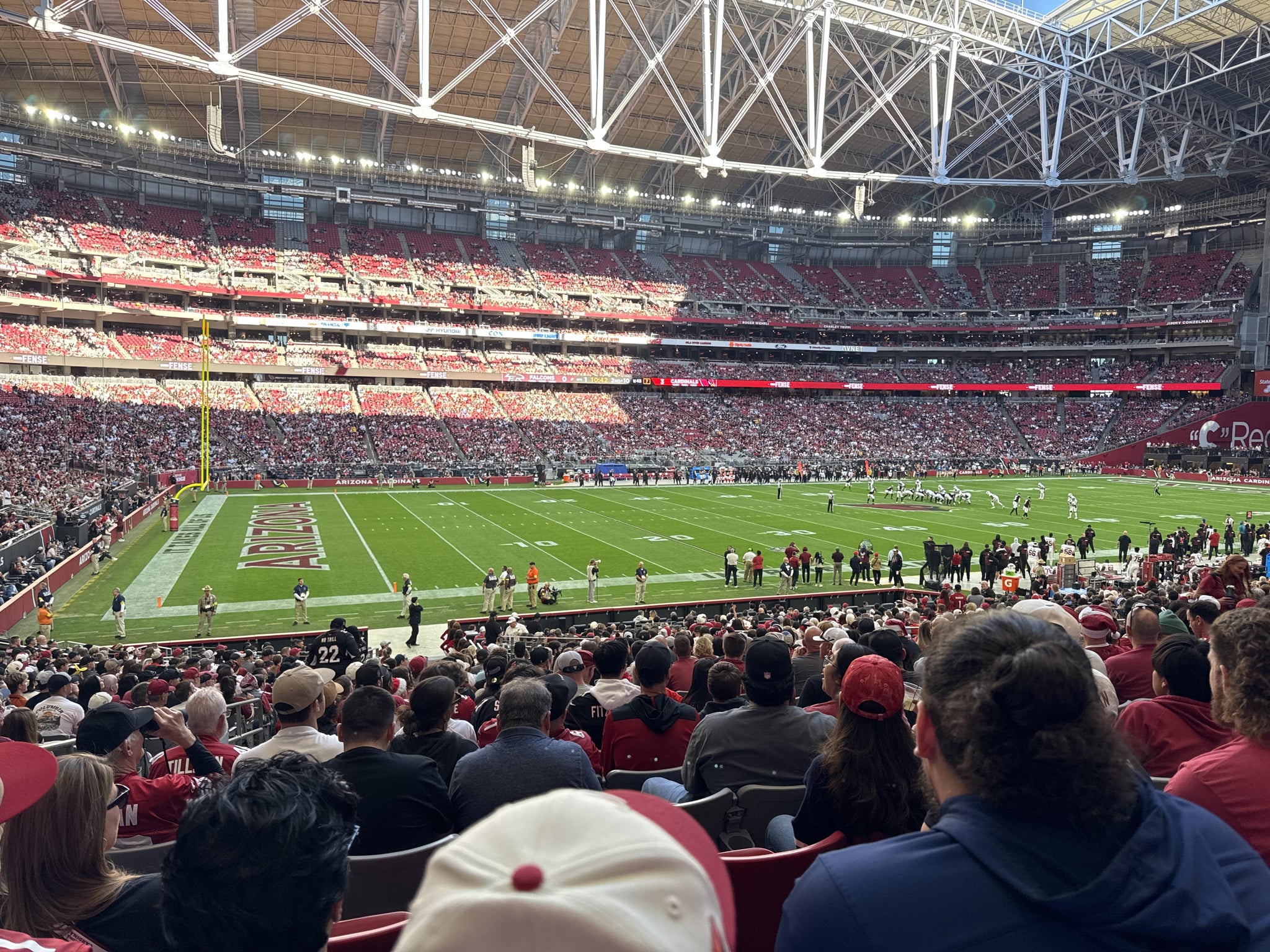 Real Fan View taken from Section 113 at State Farm Stadium by Joseph M