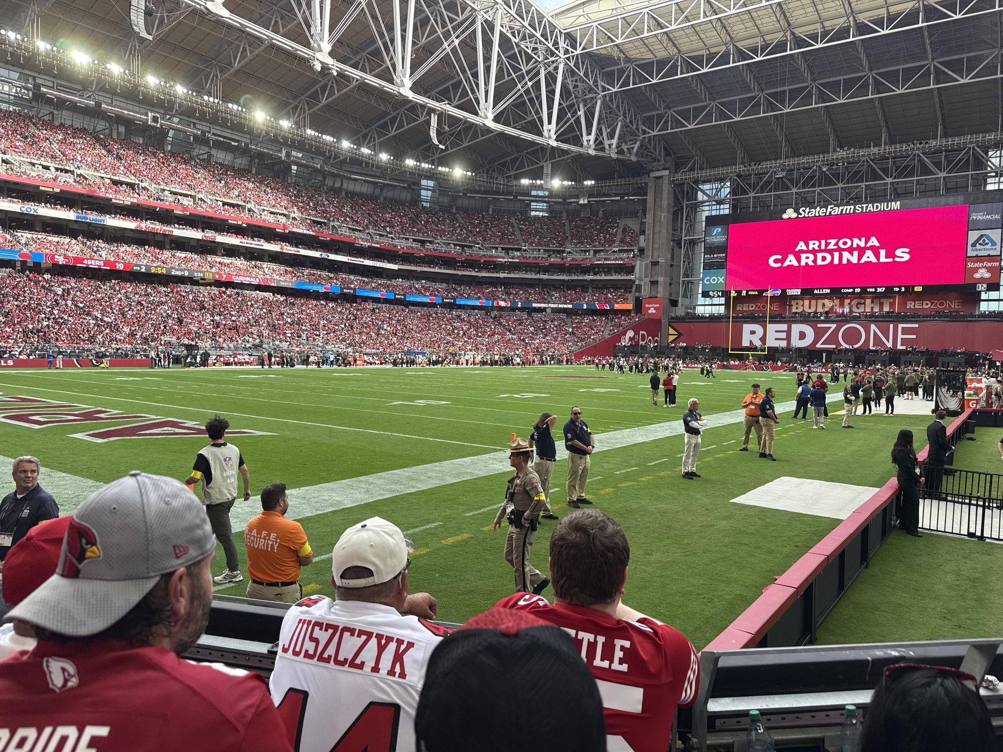 Real Fan View taken from Section 115 at State Farm Stadium by Walter M
