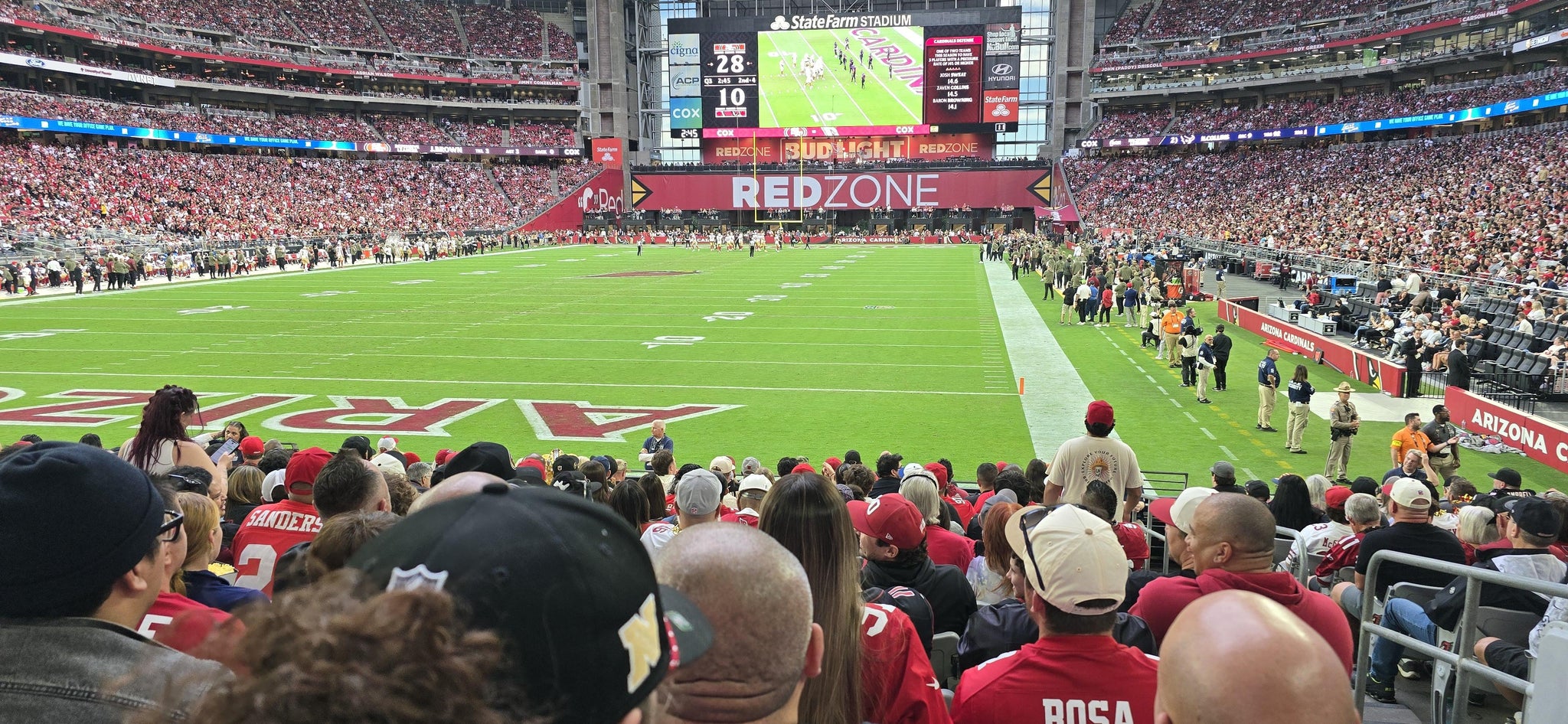 Real Fan View taken from Section 117 at State Farm Stadium by Gabriel L