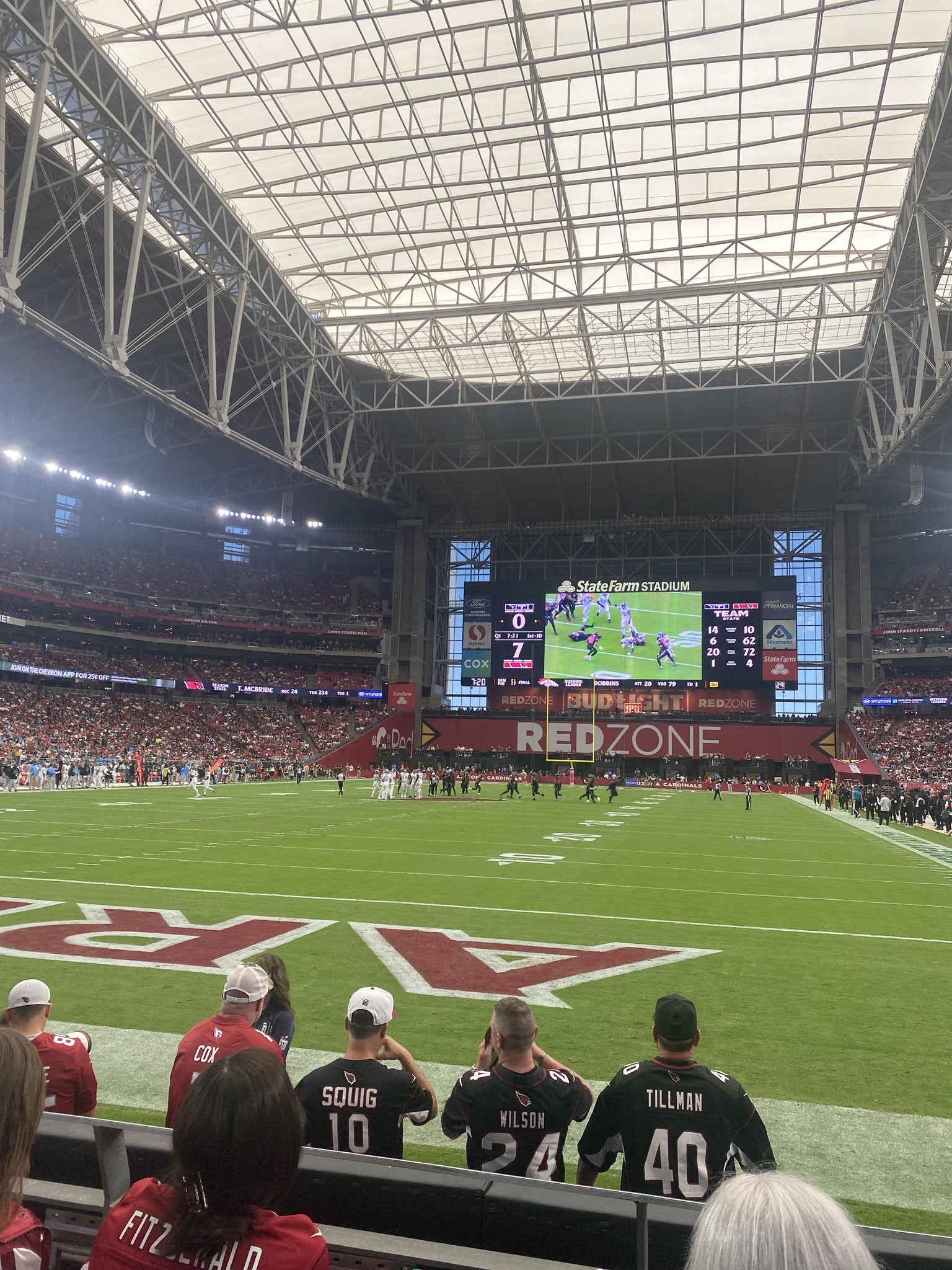 Real Fan View taken from Section 117 at State Farm Stadium by Crystal M
