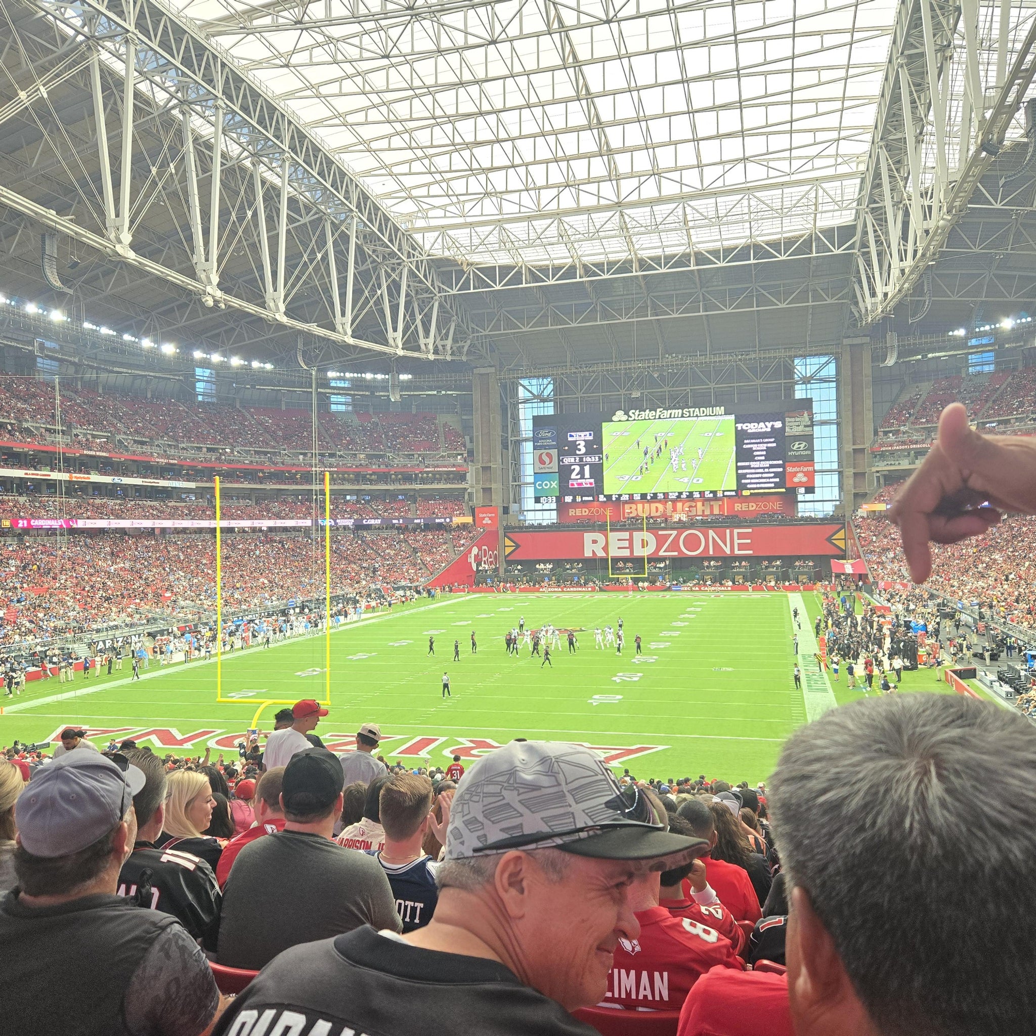 Real Fan View taken from Section 117 at State Farm Stadium by Michelle F