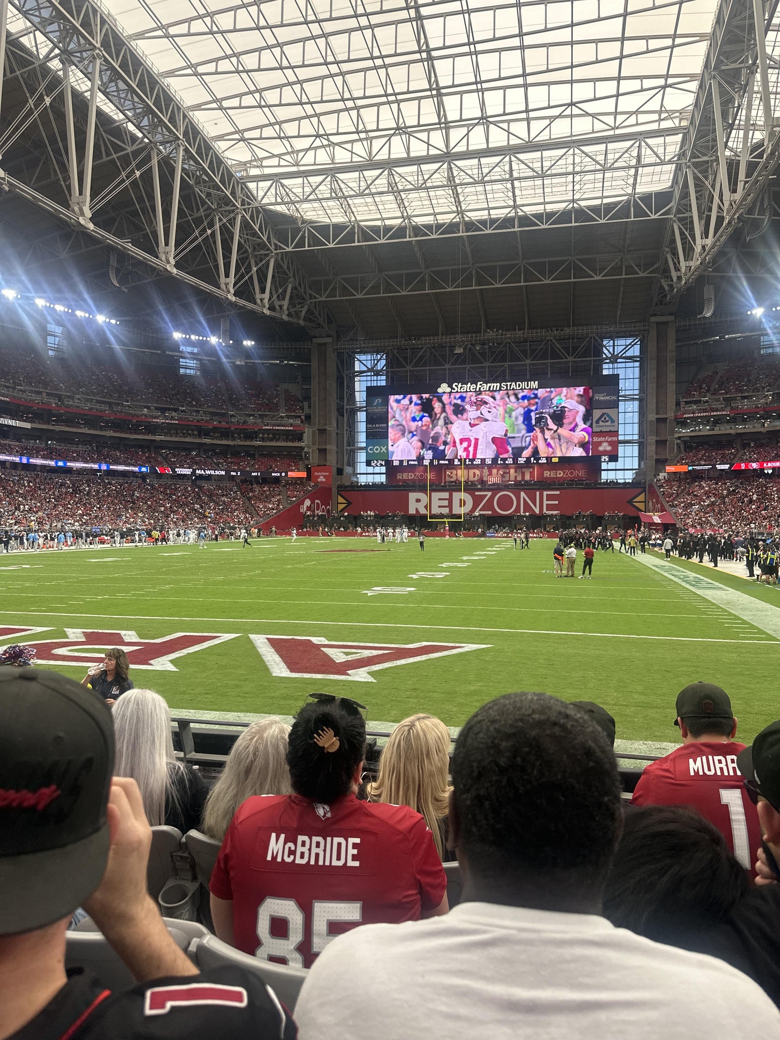 Real Fan View taken from Section 117 at State Farm Stadium by Ricky J