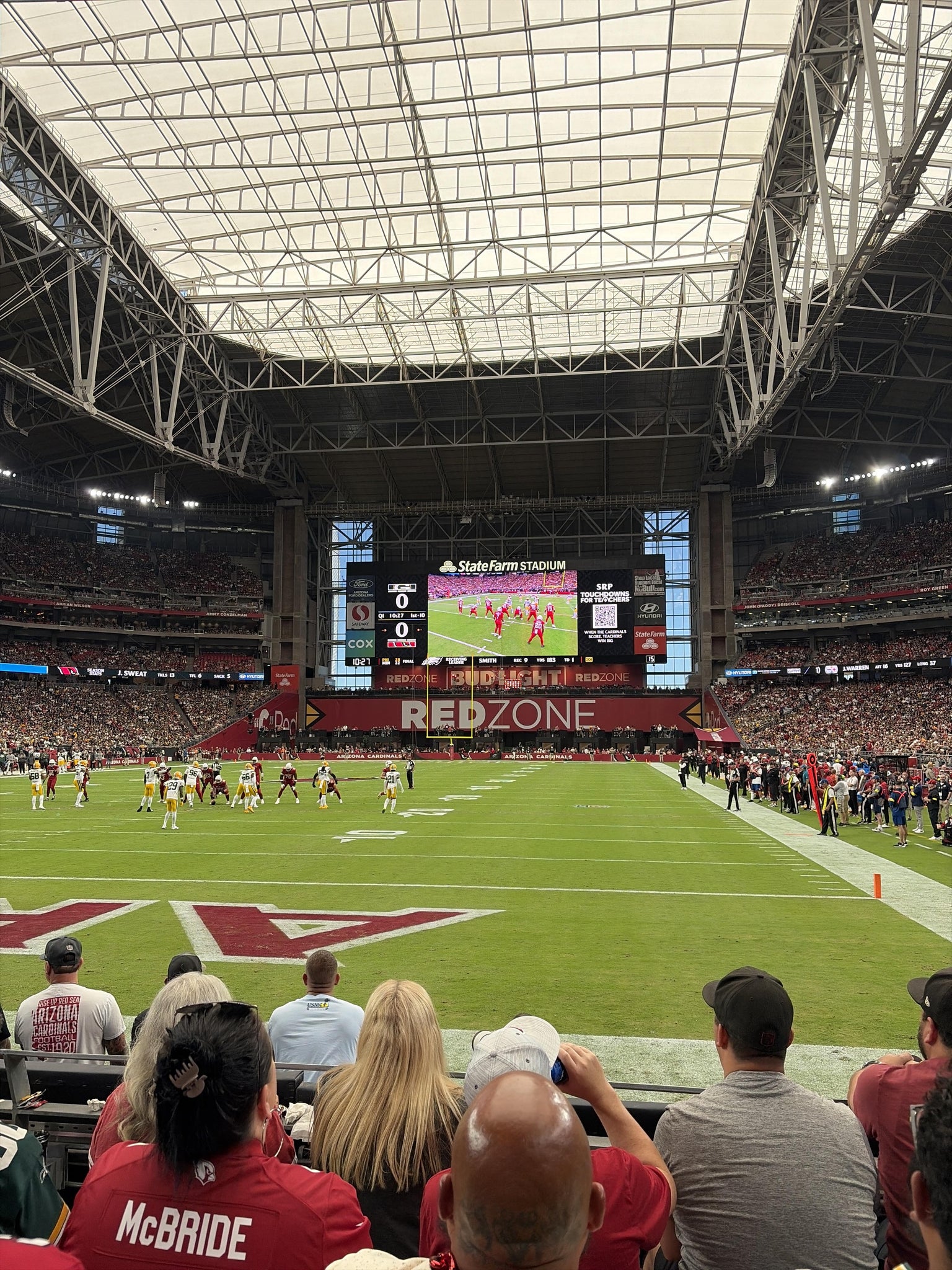 Real Fan View taken from Section 117 at State Farm Stadium by Ricky J