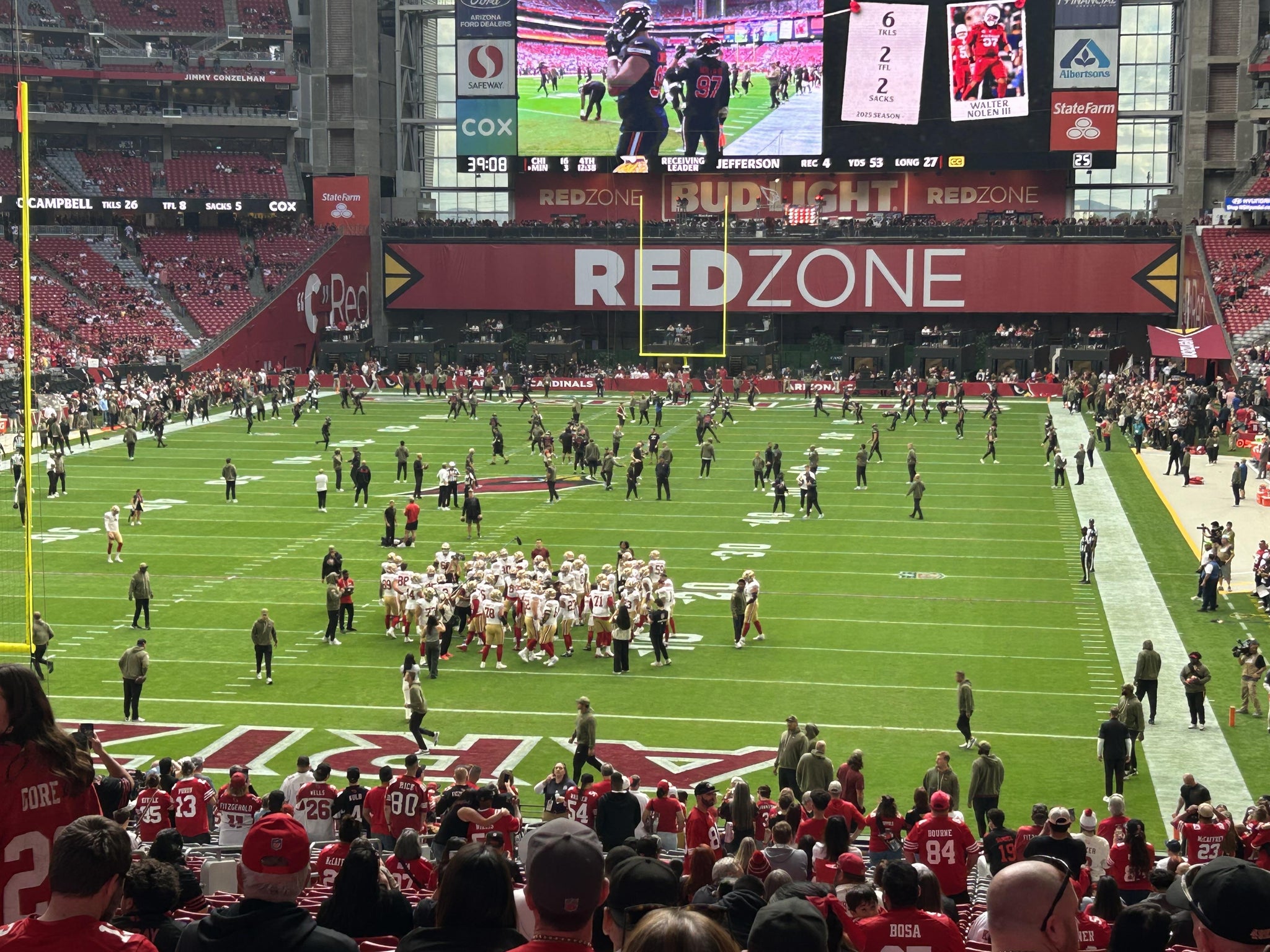 Real Fan View taken from Section 117 at State Farm Stadium by Ashlie D