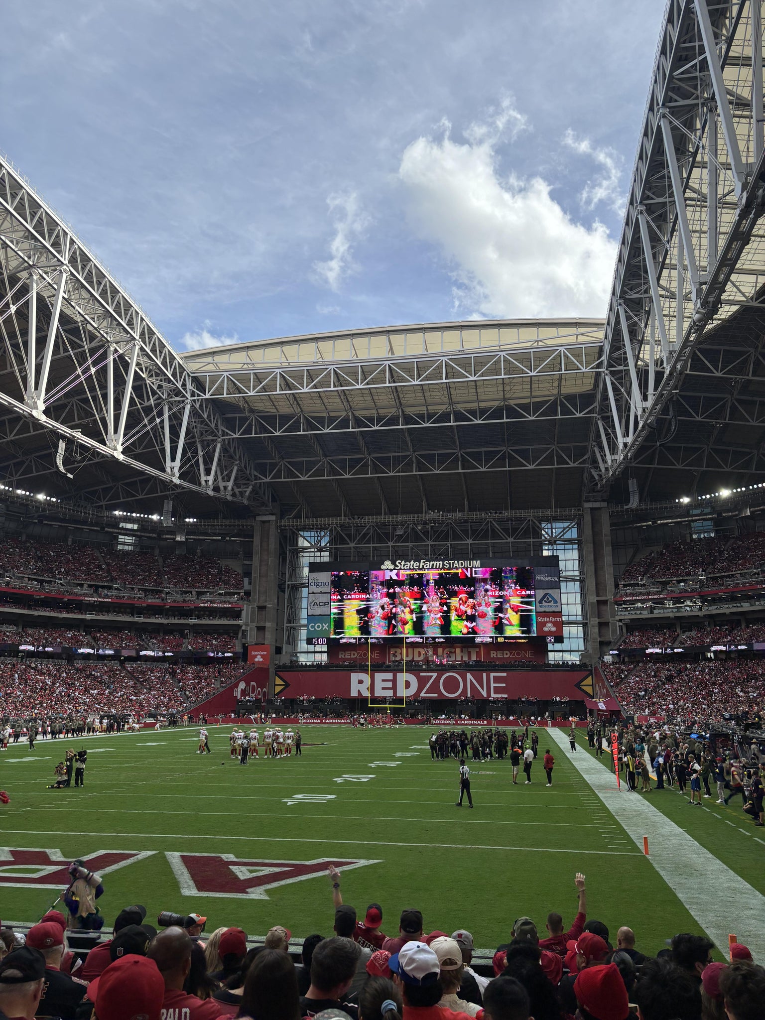 Real Fan View taken from Section 117 at State Farm Stadium by Jesus R