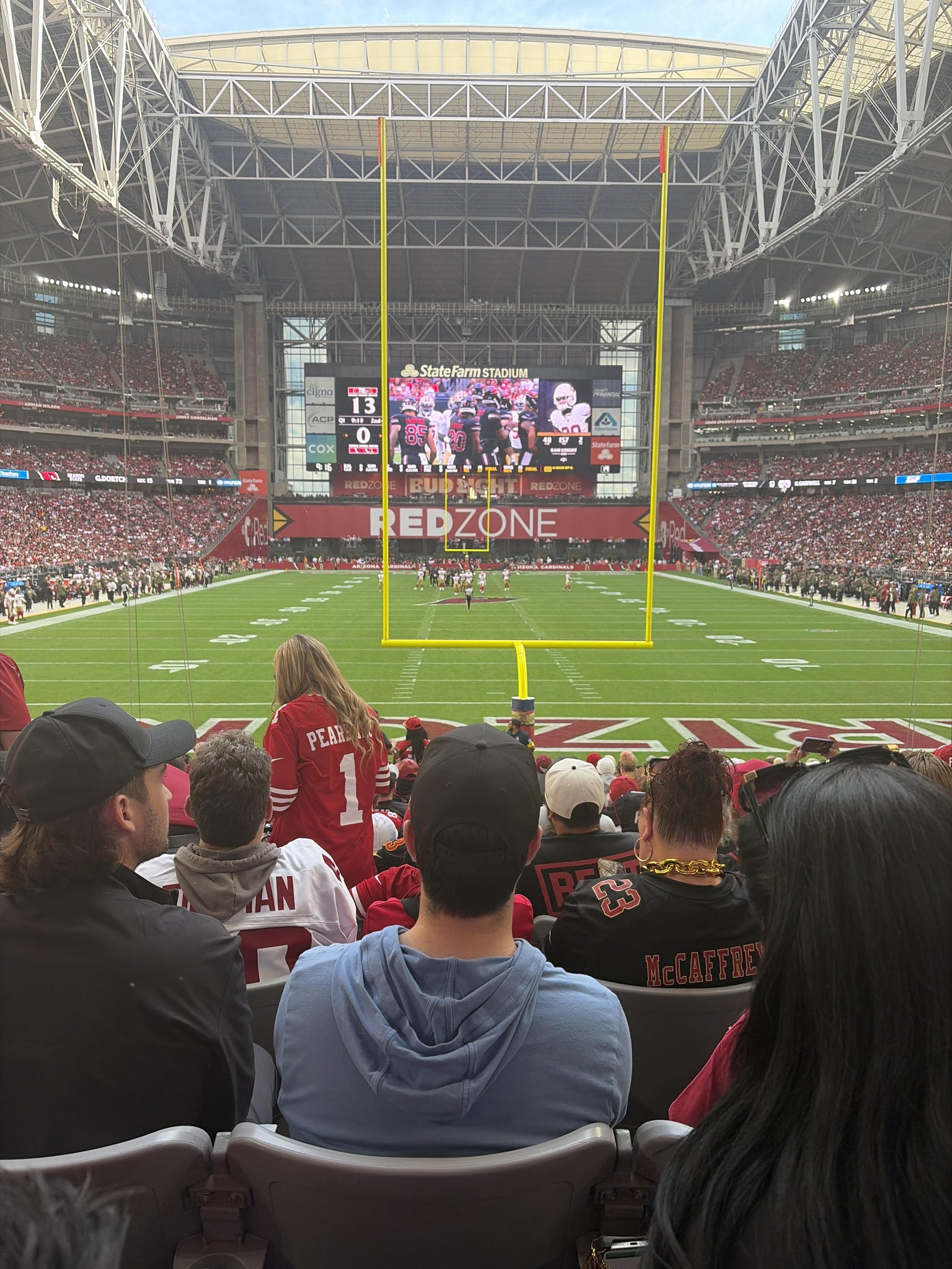 Real Fan View taken from Section 119 at State Farm Stadium by Briana C