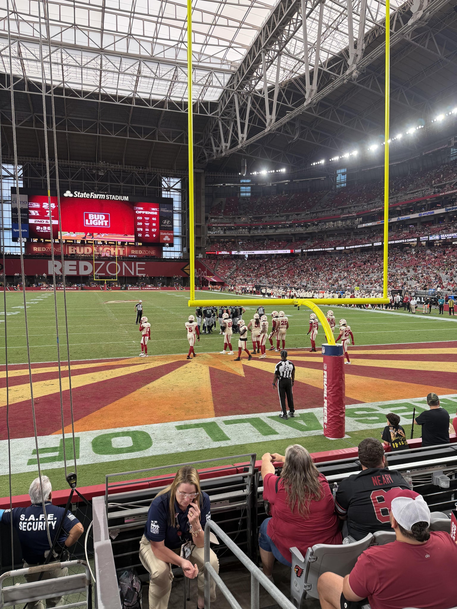 Real Fan View taken from Section 120 at State Farm Stadium by Isaiah L