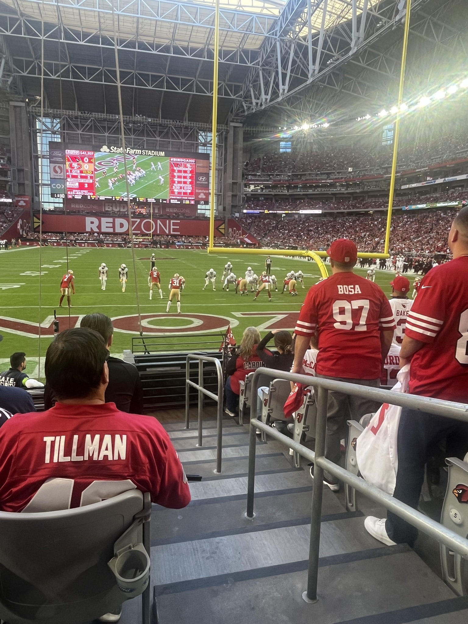 Real Fan View taken from Section 120 at State Farm Stadium by Derek B