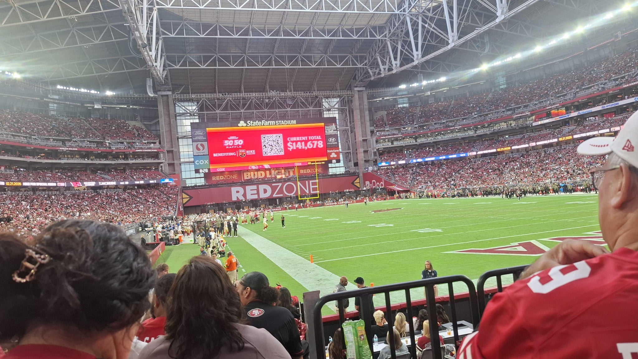 Real Fan View taken from Section 122 at State Farm Stadium by Sandra M
