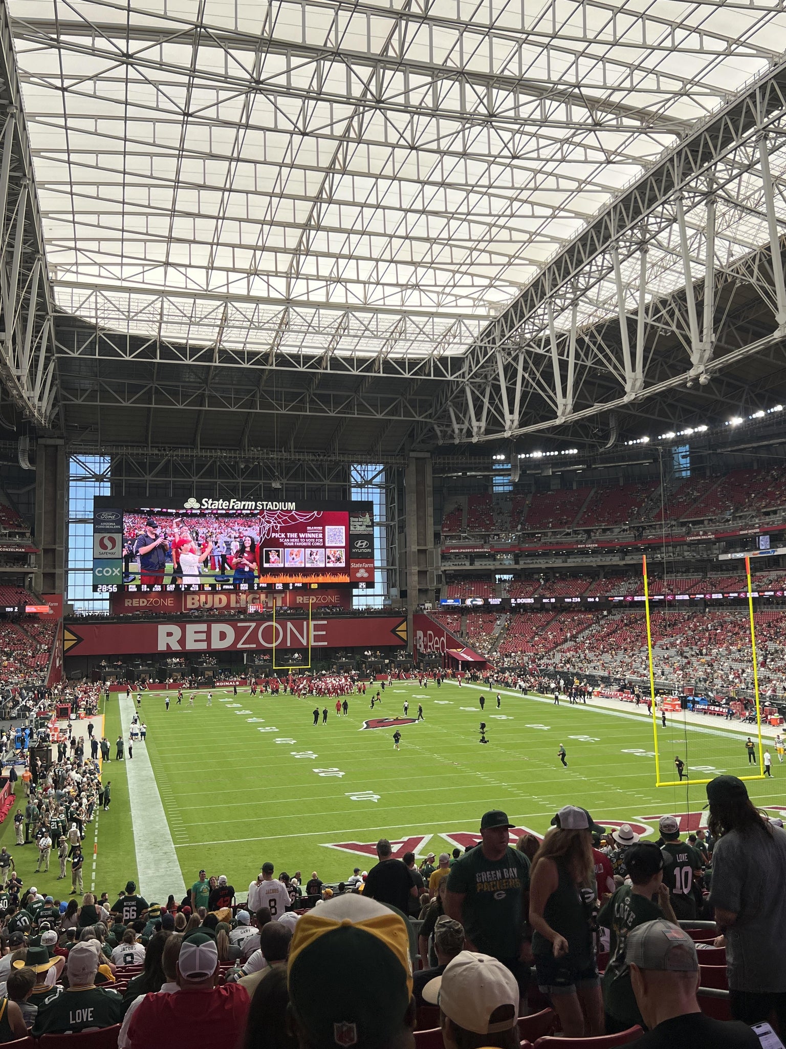 Real Fan View taken from Section 122 at State Farm Stadium by Daniel S