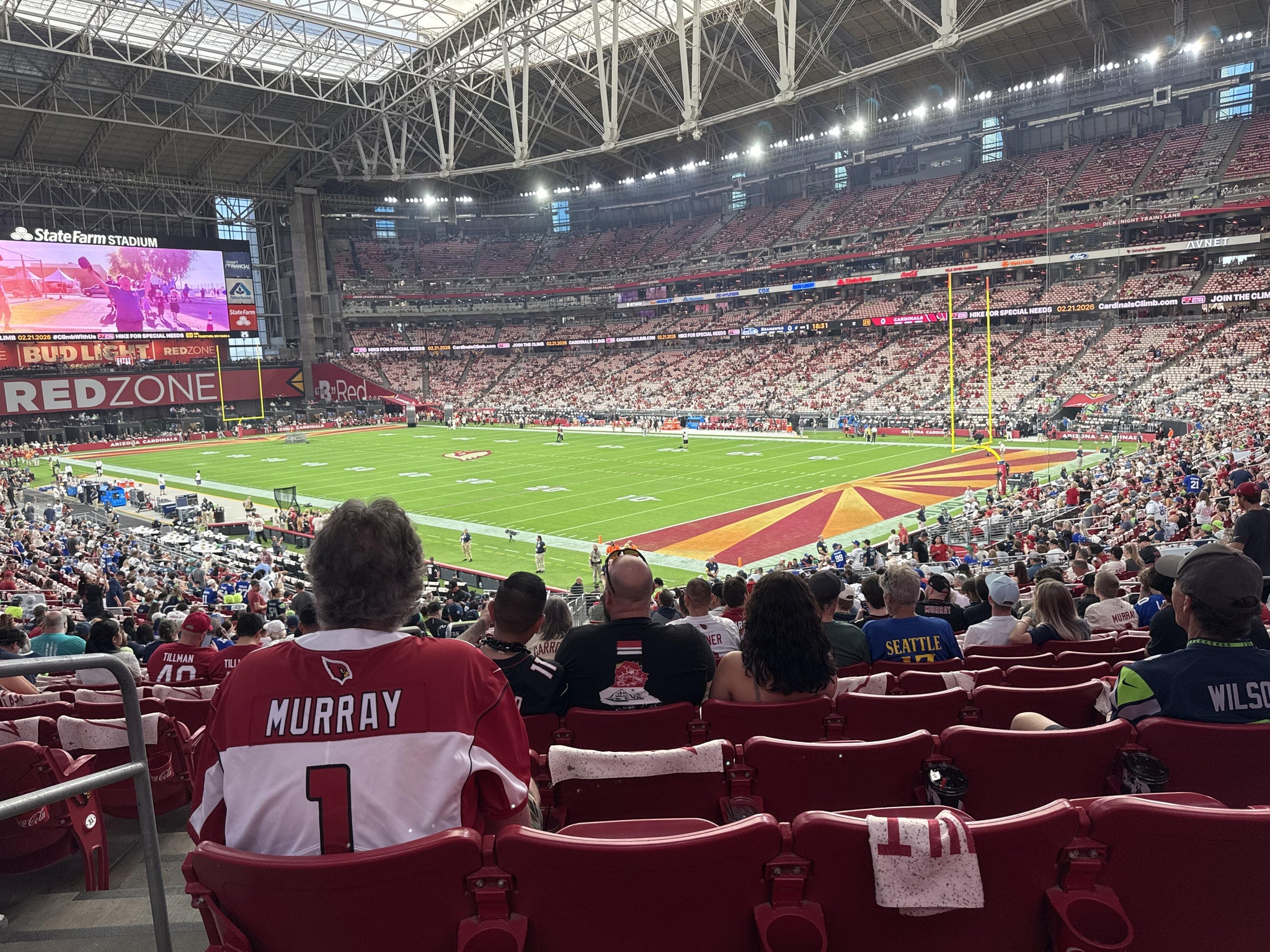 Real Fan View taken from Section 123 at State Farm Stadium by James R