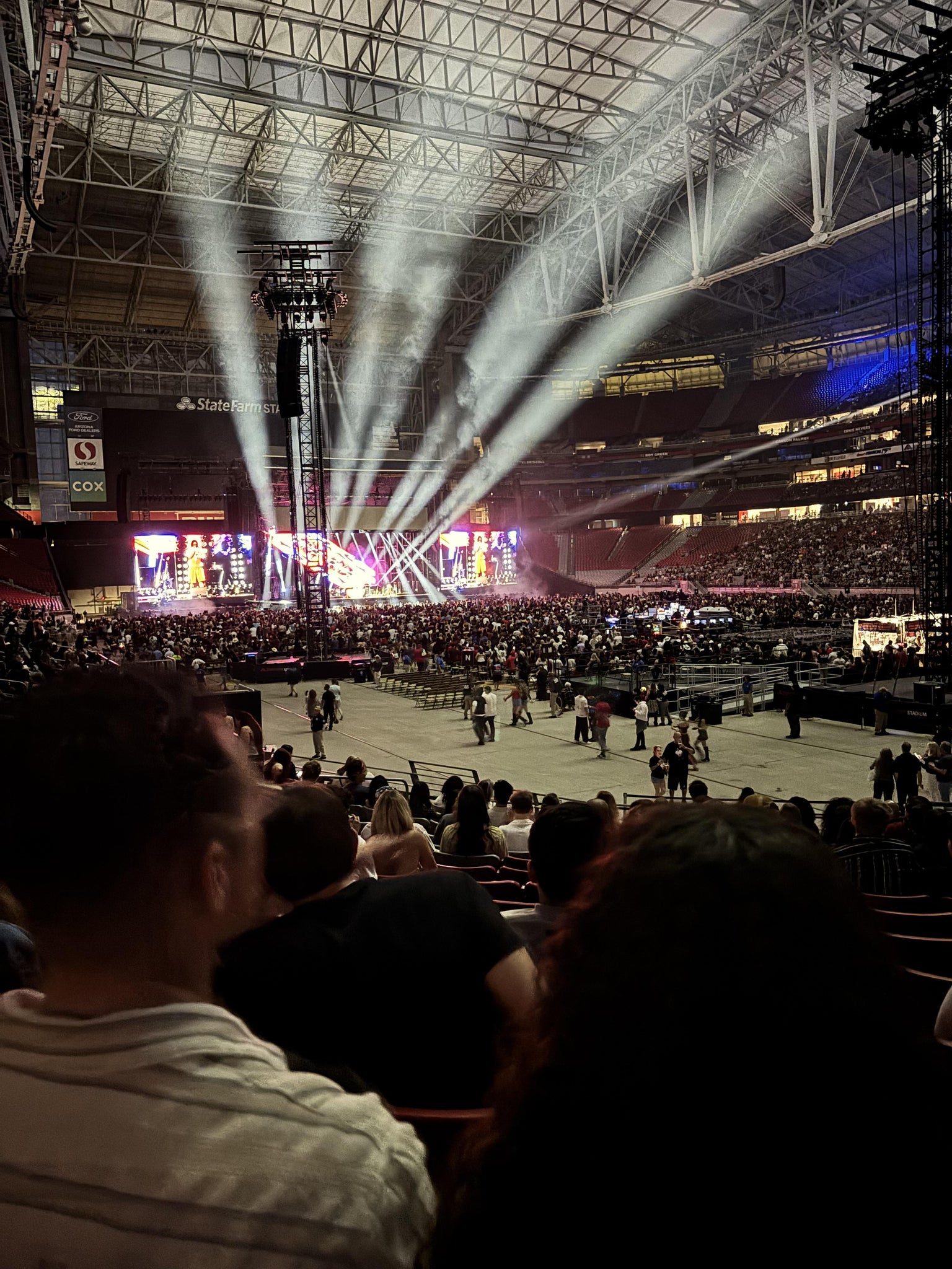 Real Fan View taken from Section 124 at State Farm Stadium by Pierce T