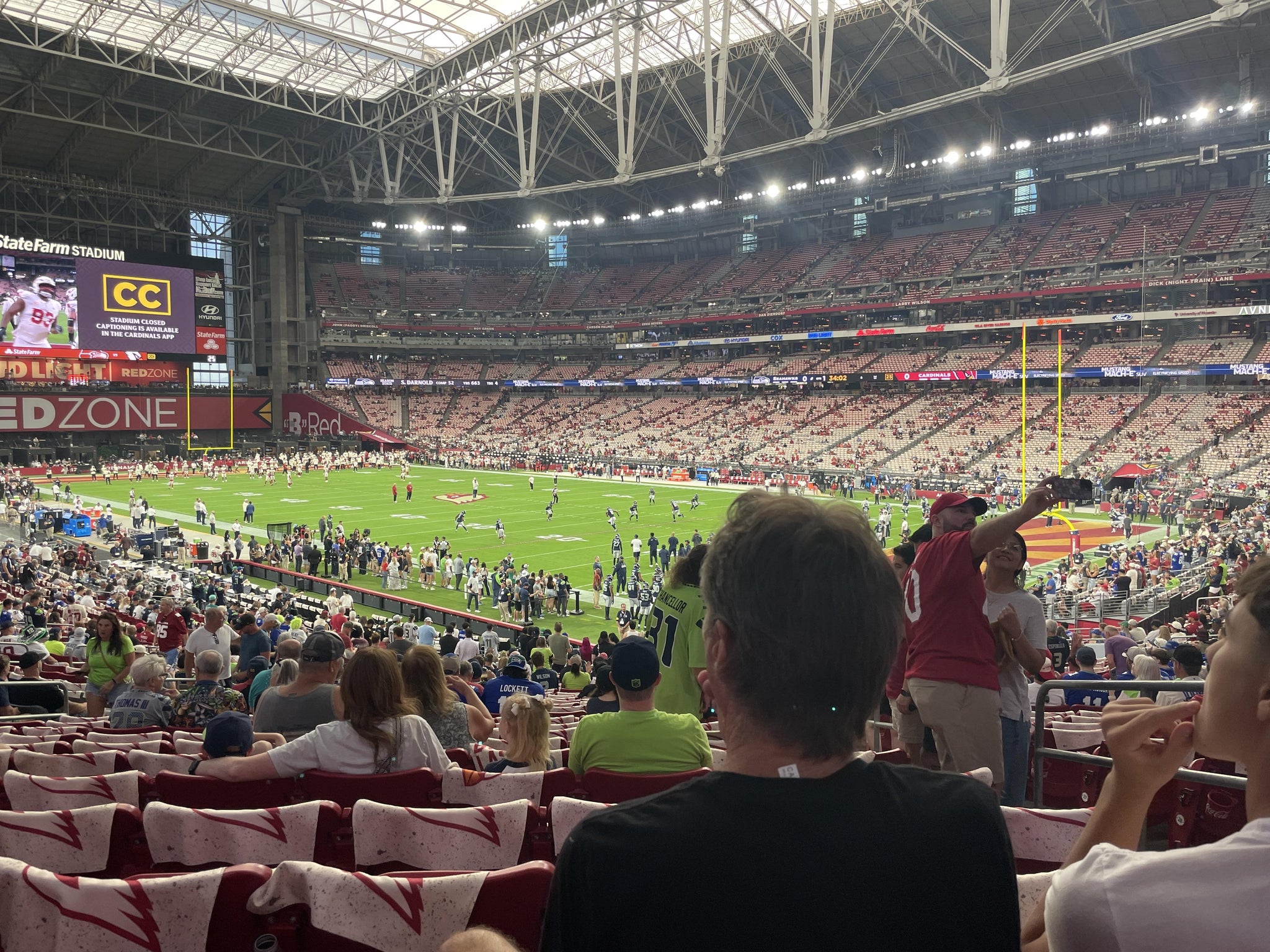 Real Fan View taken from Section 124 at State Farm Stadium by Loretta B