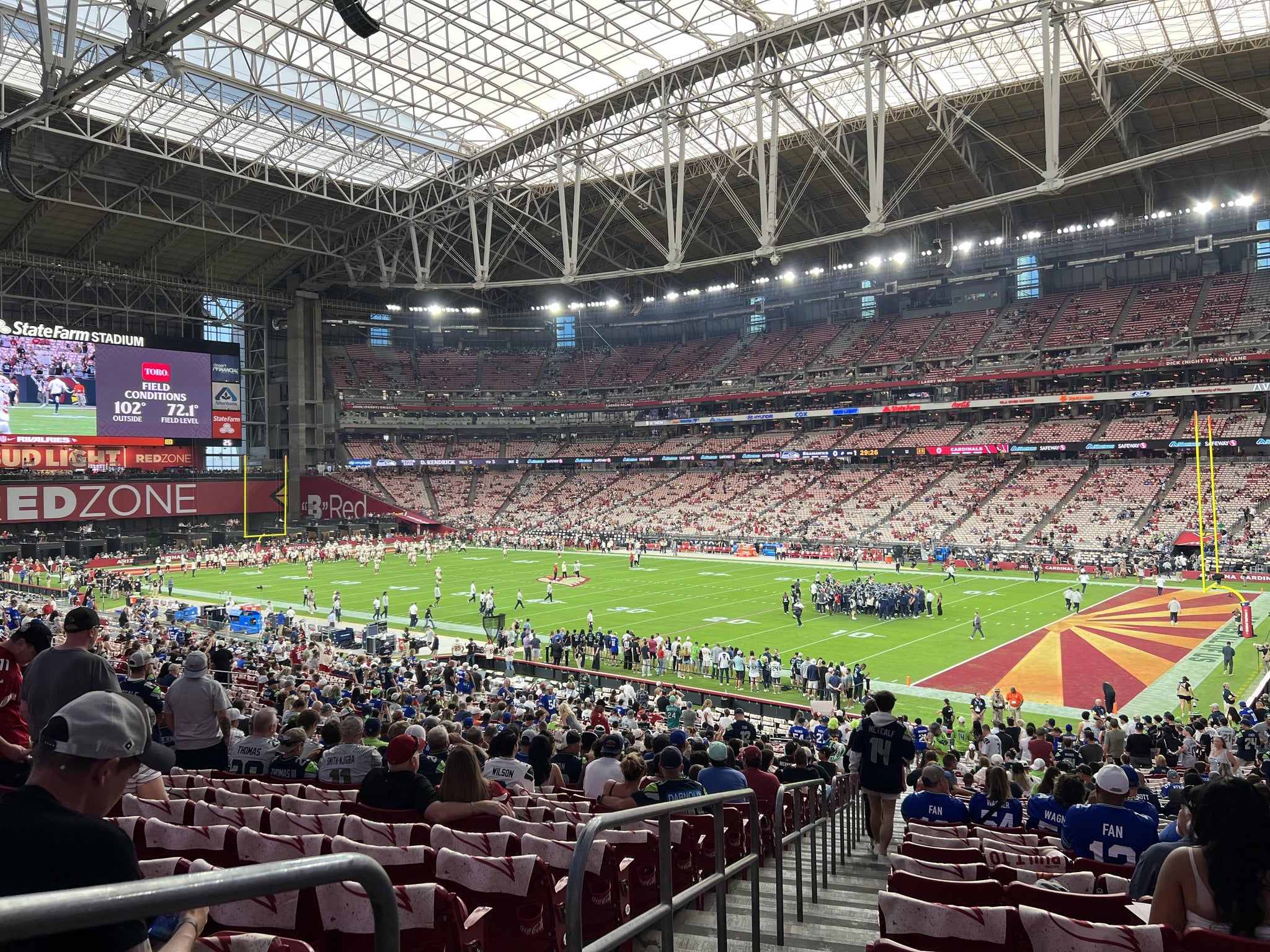 Real Fan View taken from Section 124 at State Farm Stadium by Andrew P
