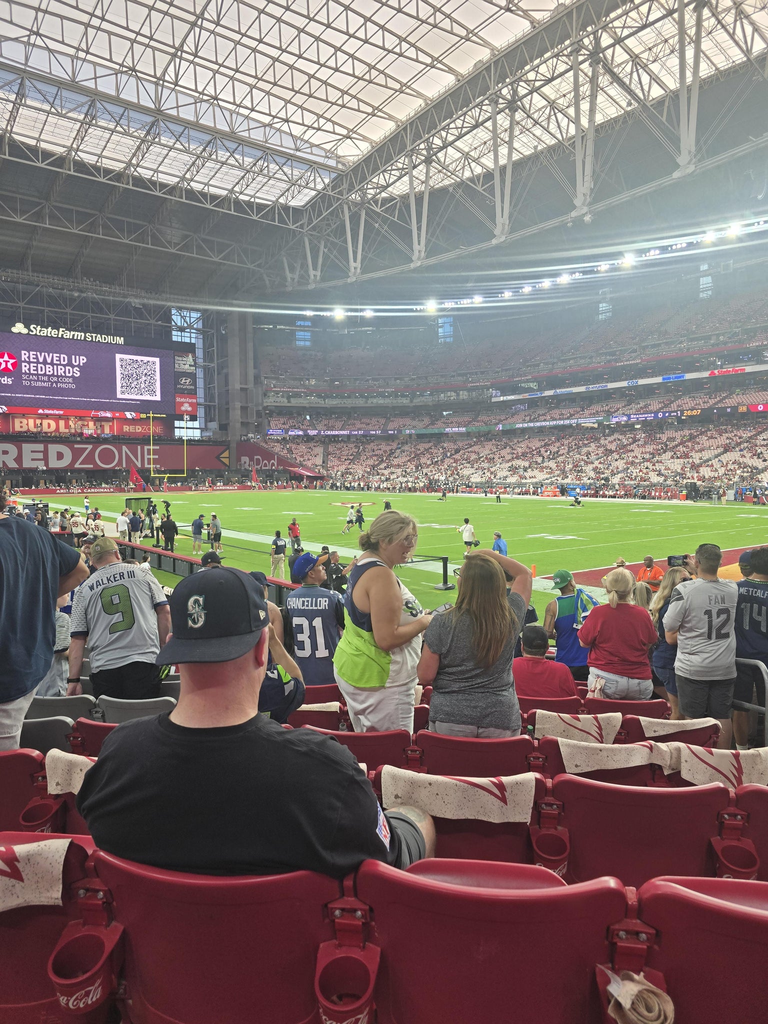 Real Fan View taken from Section 124 at State Farm Stadium by Jesus H