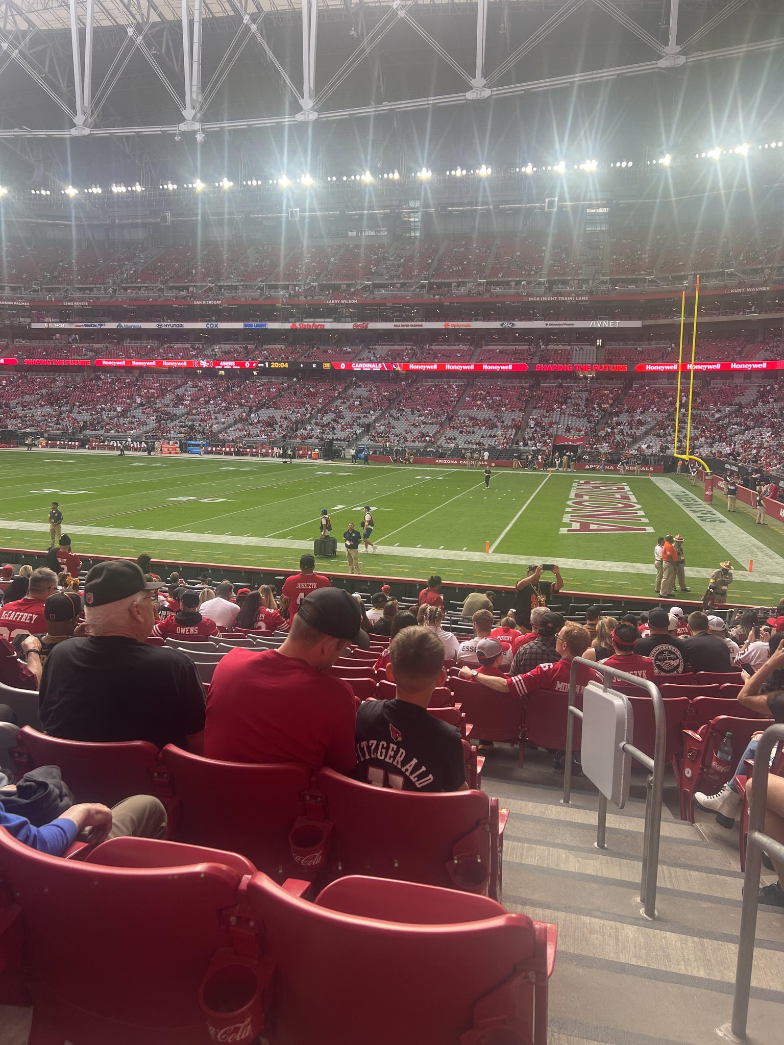 Real Fan View taken from Section 125 at State Farm Stadium by Jeanetta H