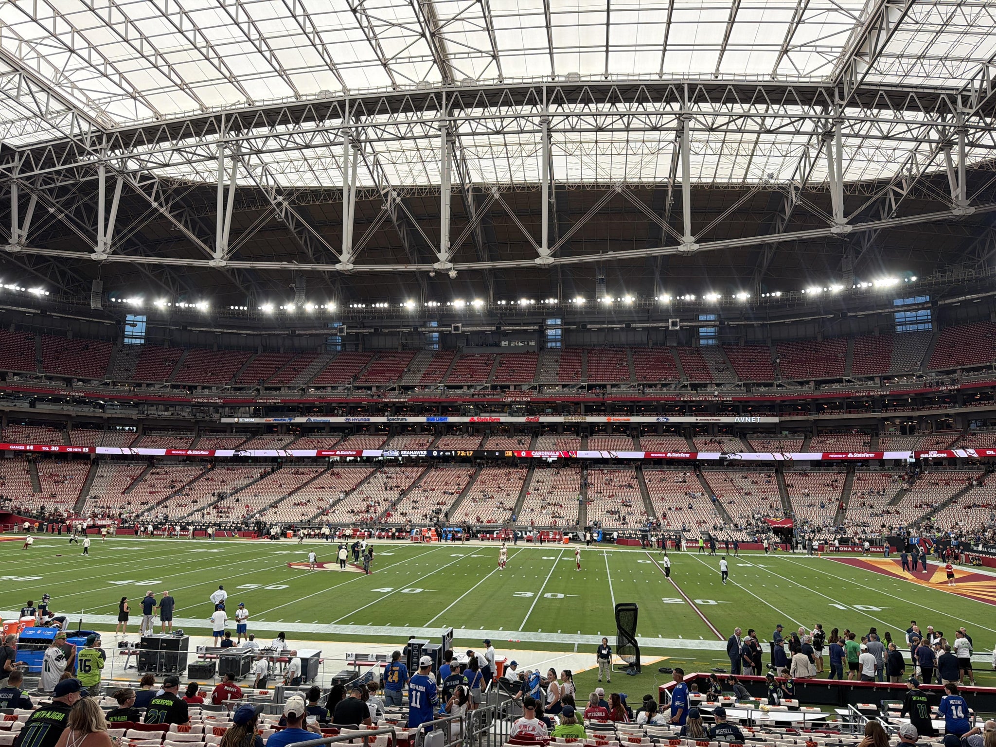Real Fan View taken from Section 127 at State Farm Stadium by Elias M