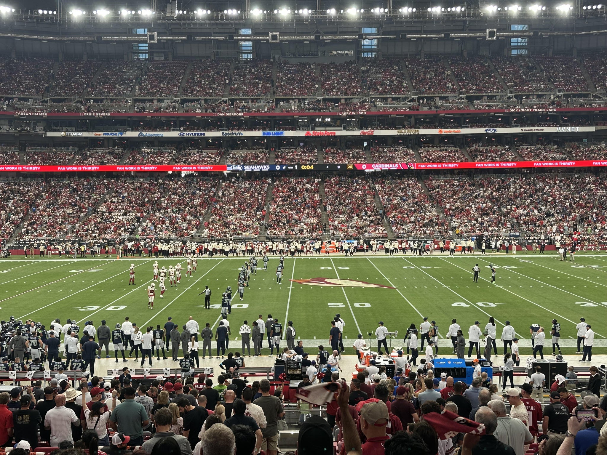 Real Fan View taken from Section 130 at State Farm Stadium by Mathew G