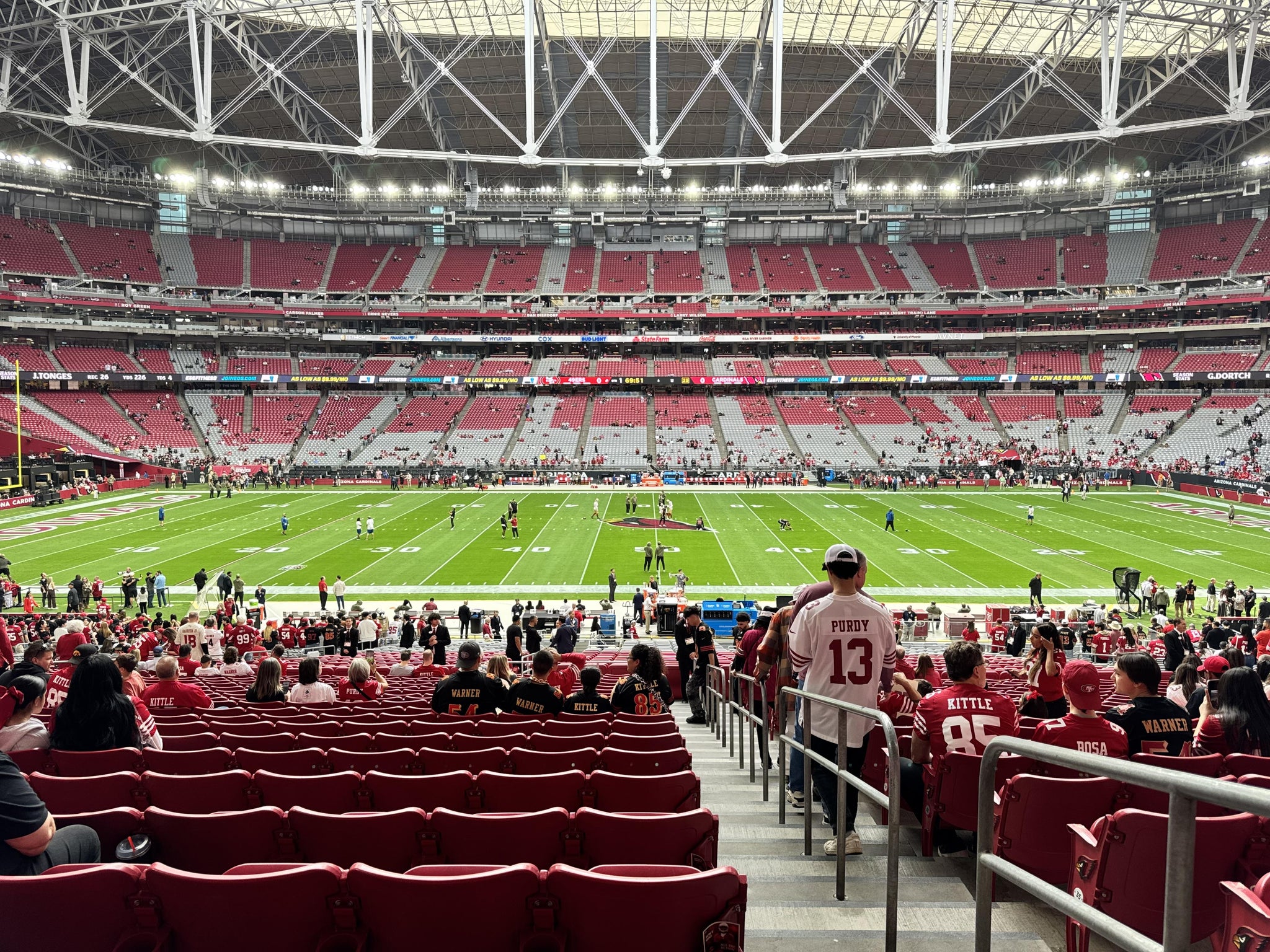 Real Fan View taken from Section 130 at State Farm Stadium by Steven G