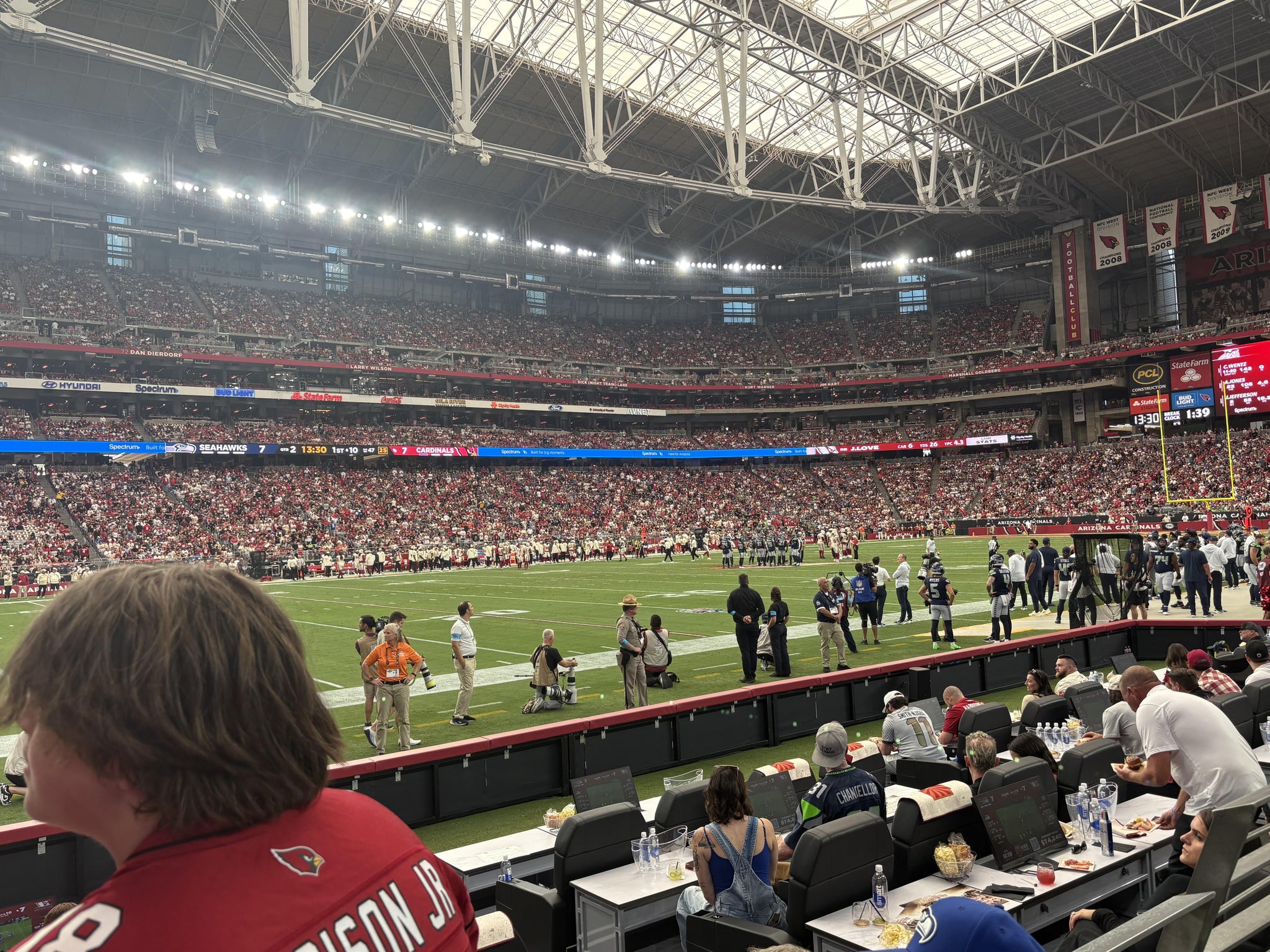 Real Fan View taken from Section 134 at State Farm Stadium by Jean H