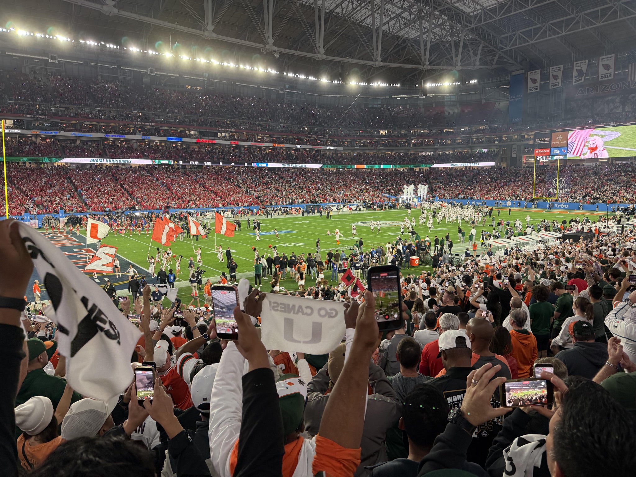 Real Fan View taken from Section 135 at State Farm Stadium by Anonymous User