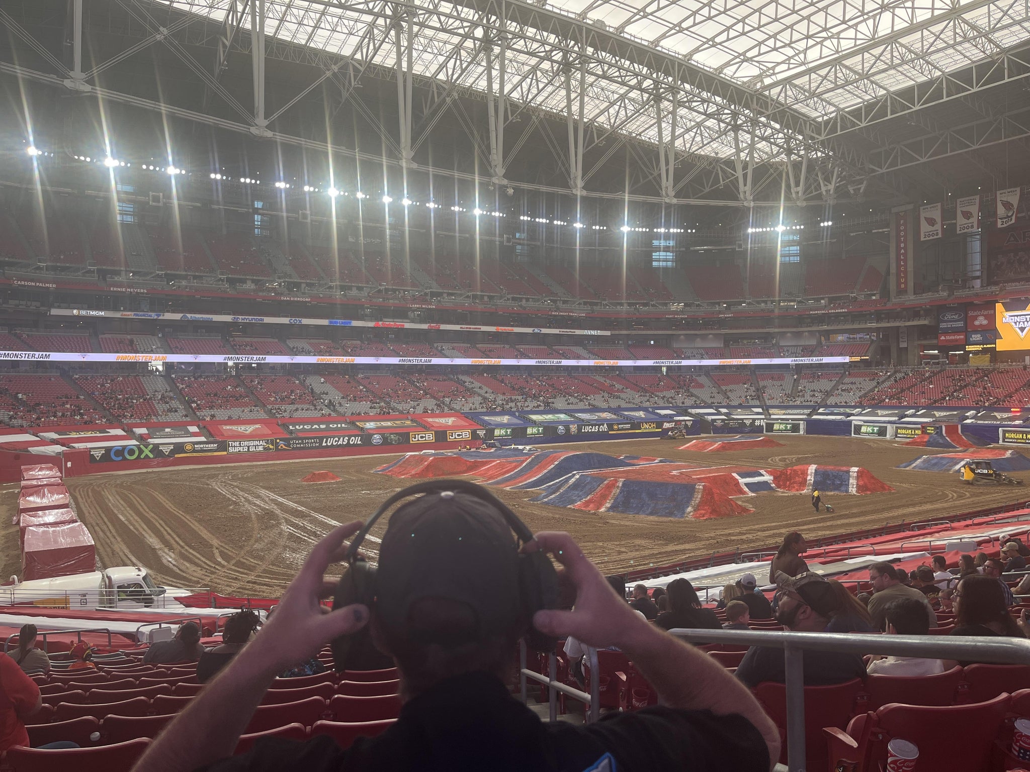 Real Fan View taken from Section 135 at State Farm Stadium by Melissa S