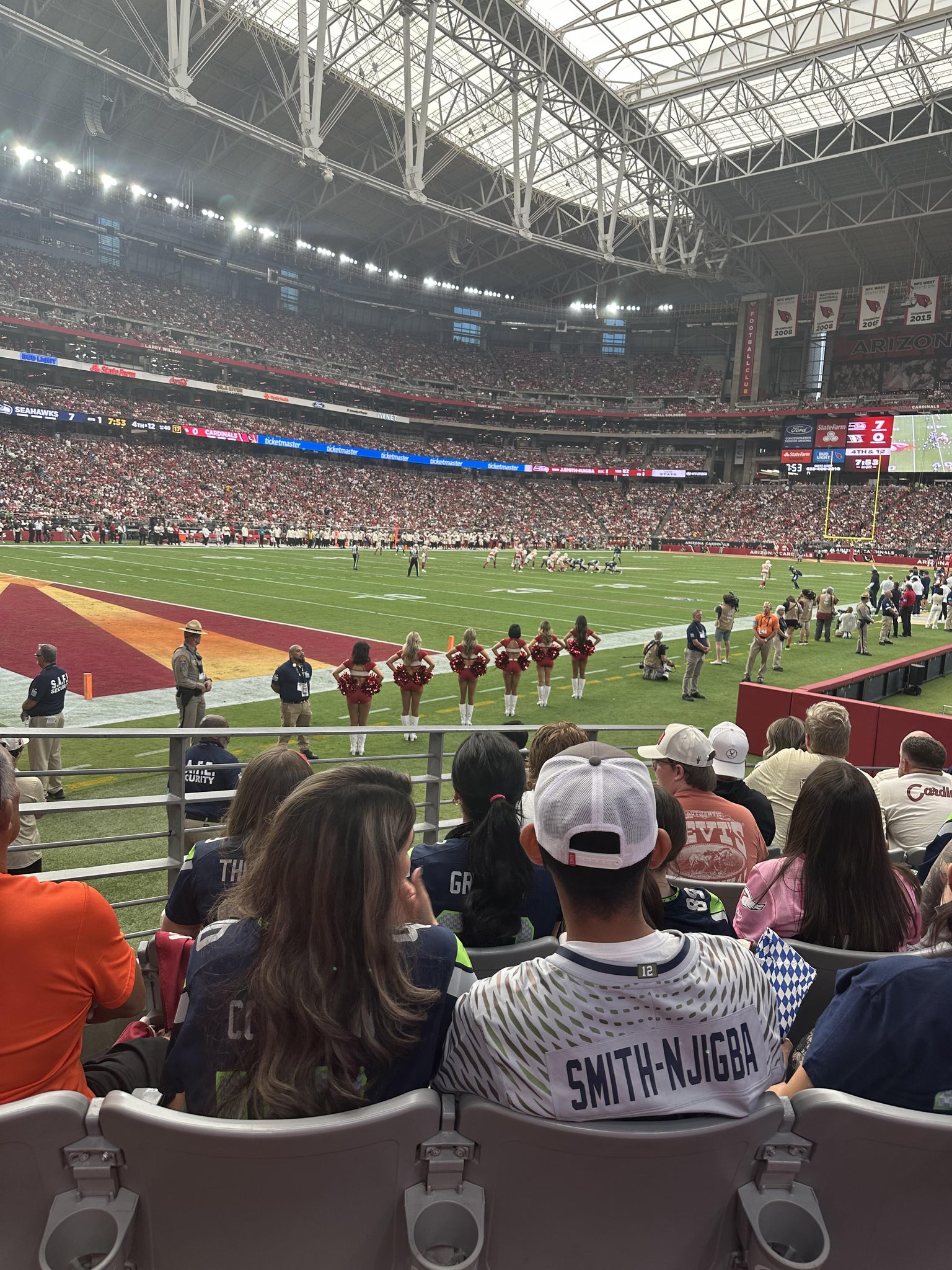 Real Fan View taken from Section 136 at State Farm Stadium by Robert M