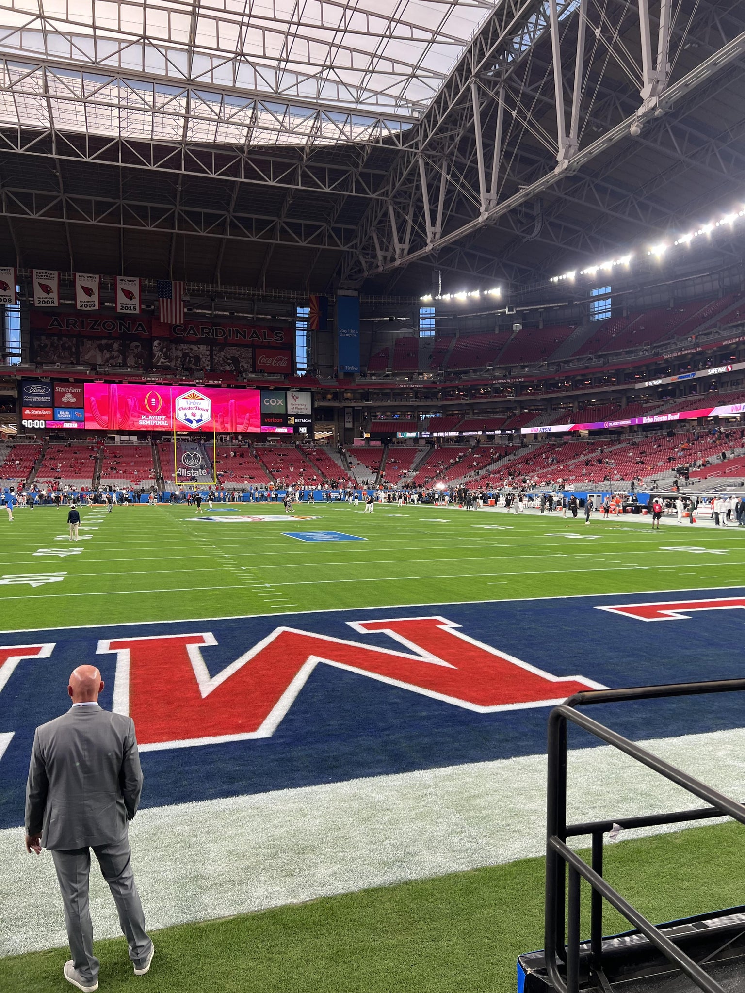 Real Fan View taken from Section 142 at State Farm Stadium by Justin W