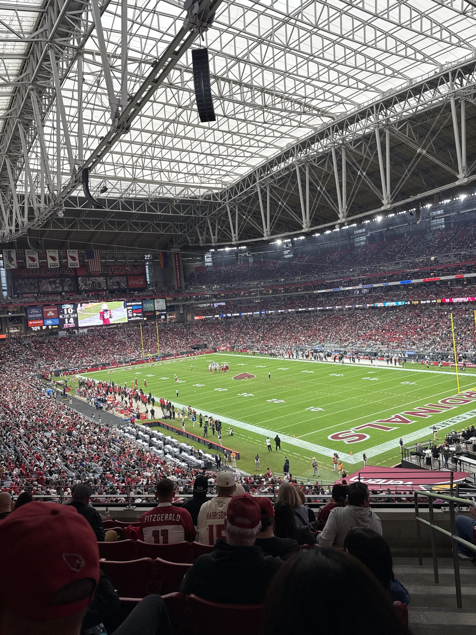 Real Fan View taken from Section 203 at State Farm Stadium by Edward C