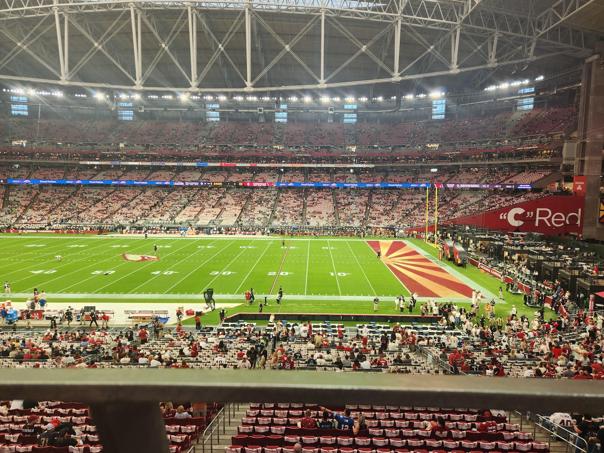 Real Fan View taken from Section 208 at State Farm Stadium by Roland W