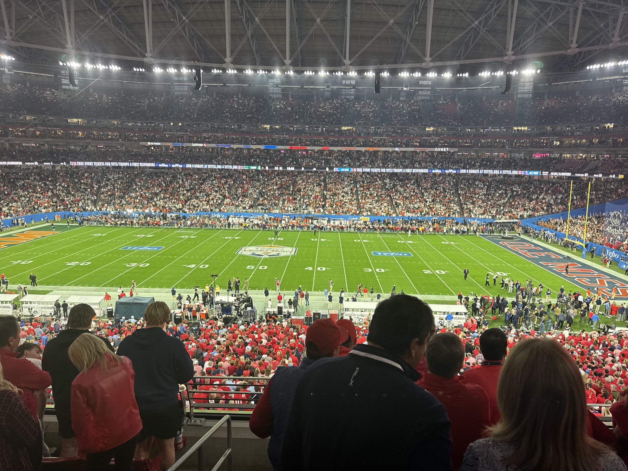 Real Fan View taken from Section 210 at State Farm Stadium by Grant G